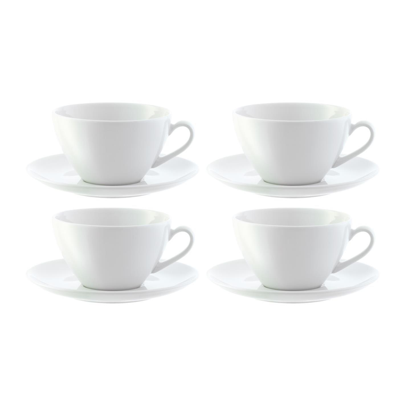 None - LSA - Dine Curved Cappuccino Cups and Saucers - Set of 4 - 1