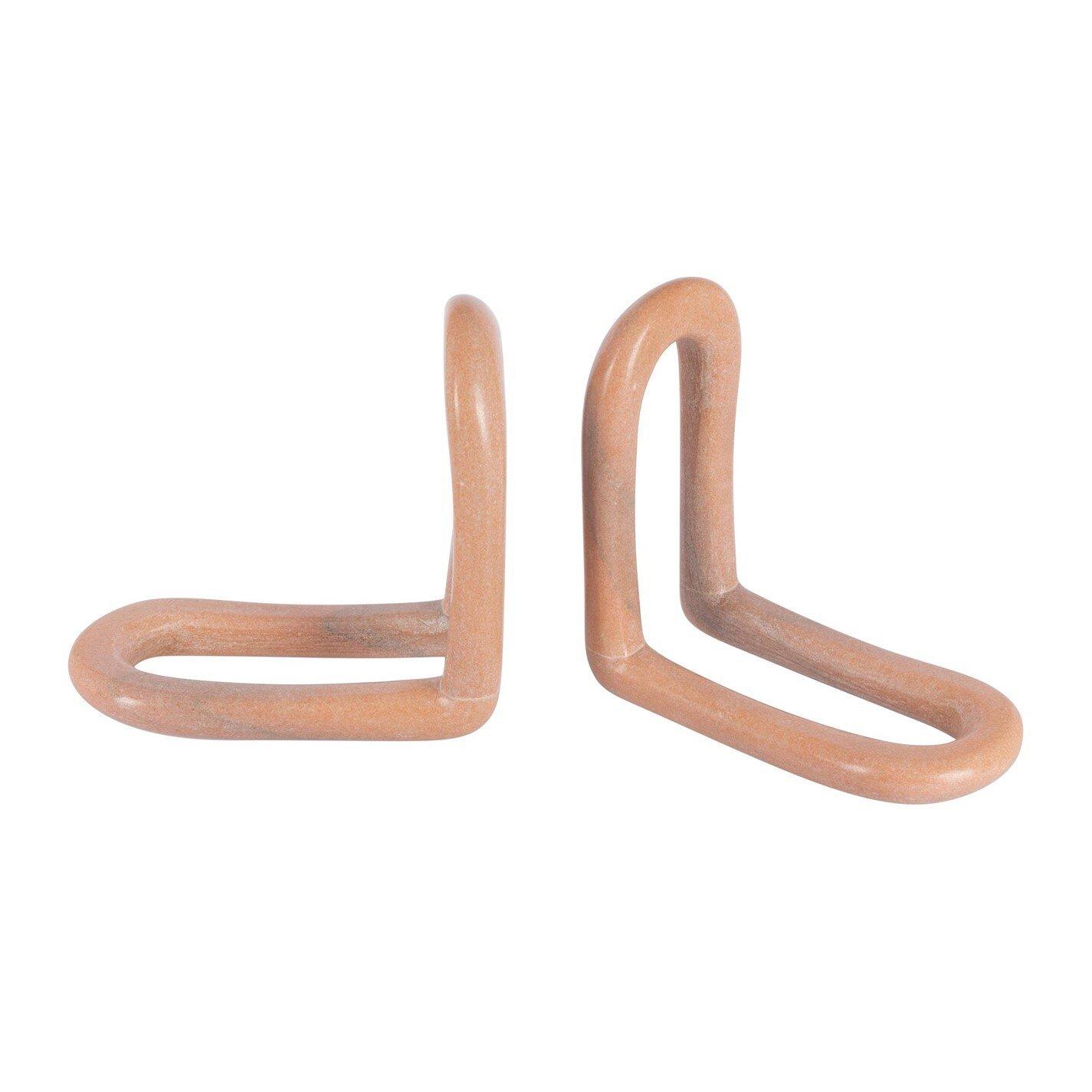Pink - Ultra - Curve Hoop Marble Bookend - Set of 2 - 2