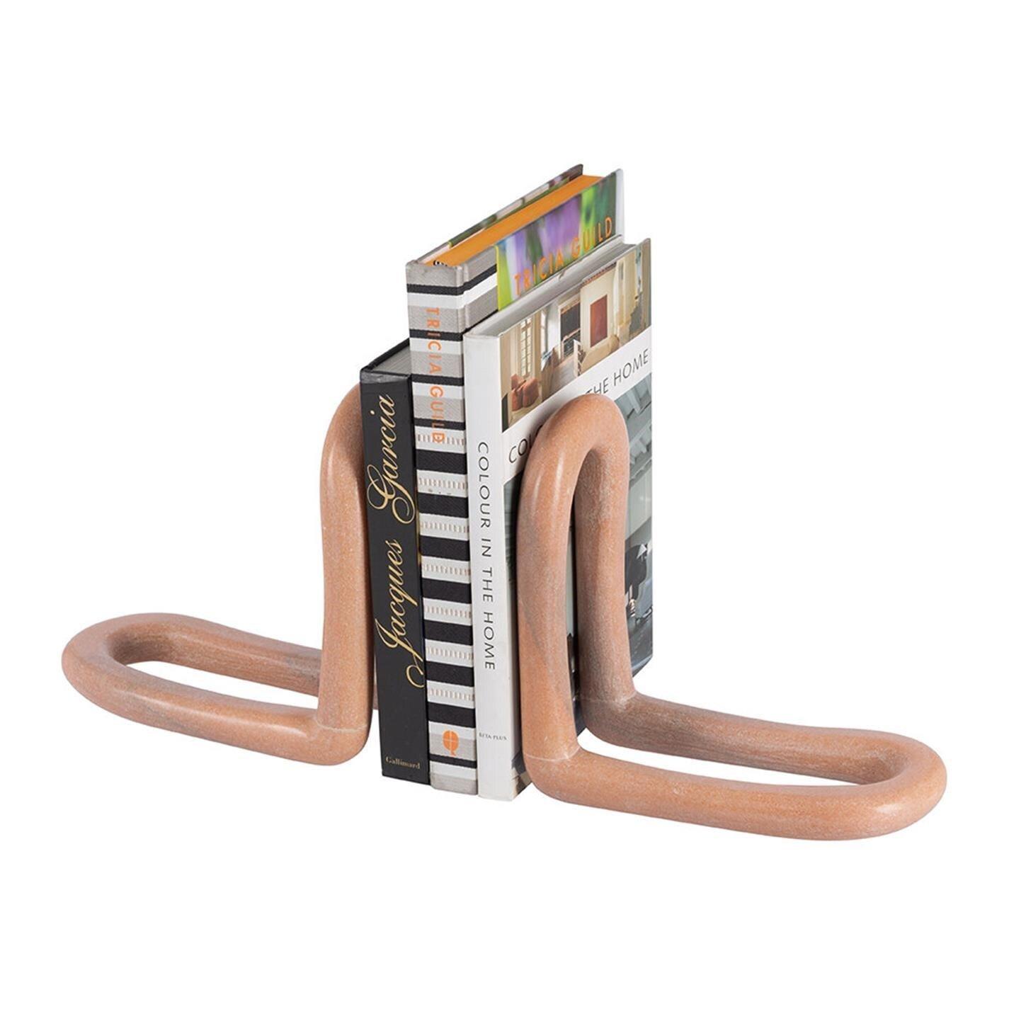 Pink - Ultra - Curve Hoop Marble Bookend - Set of 2 - 3