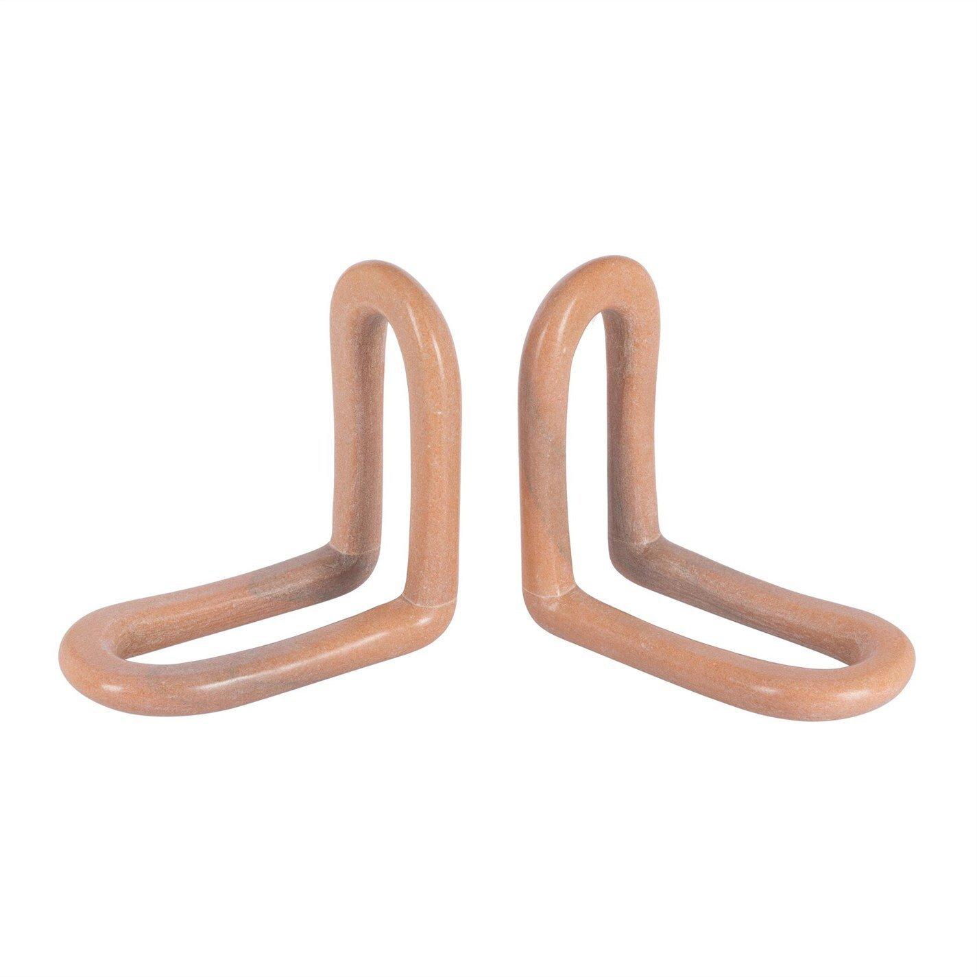 Pink - Ultra - Curve Hoop Marble Bookend - Set of 2 - 5