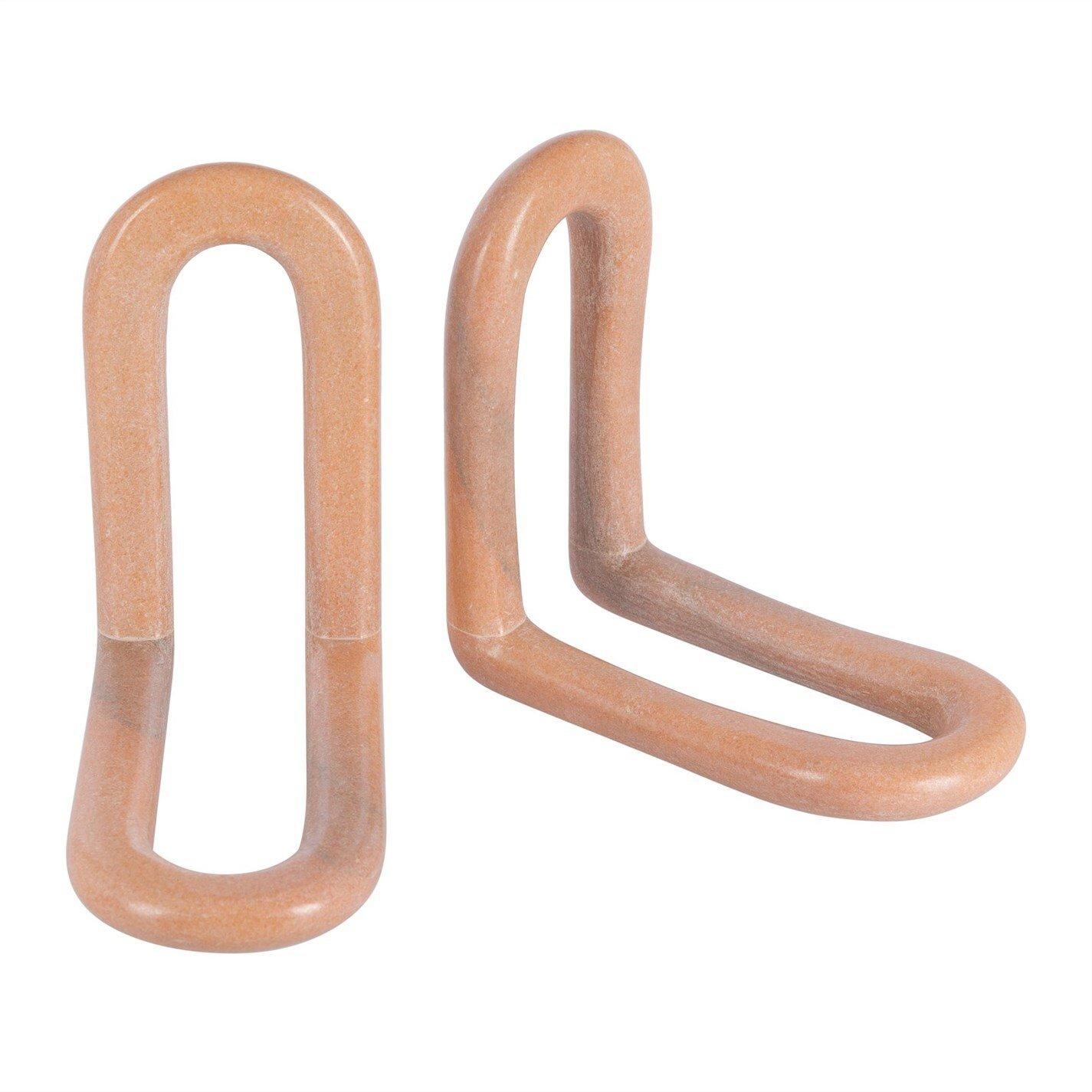 Pink - Ultra - Curve Hoop Marble Bookend - Set of 2 - 6