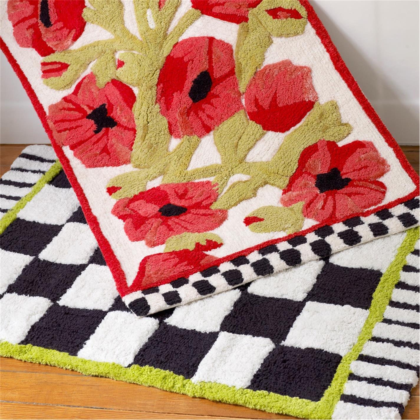 Black and White - MacKenzie-Childs - Courtly Check Bath Mat - 2