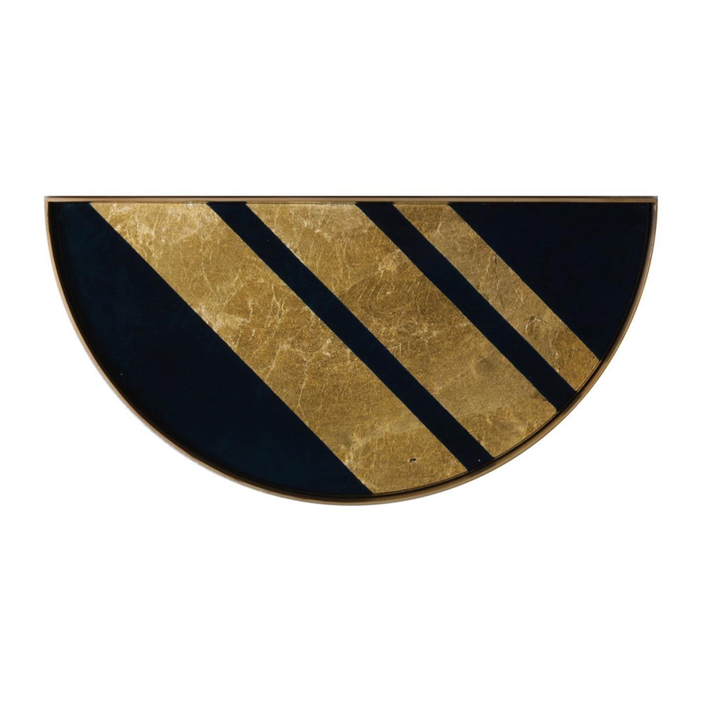 Gold - Ethnicraft - Chevron Mini Half Moon Glass Tray - Set of Two - 3