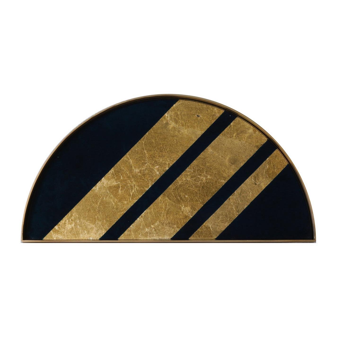 Gold - Ethnicraft - Chevron Mini Half Moon Glass Tray - Set of Two - 4