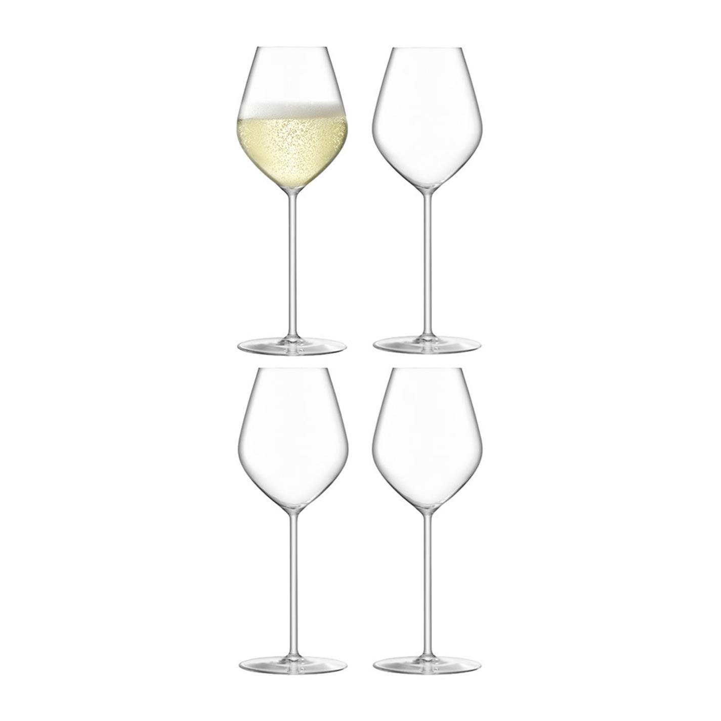Clear - LSA - Borough Champagne Tulip Glass - Set of 4 - 1