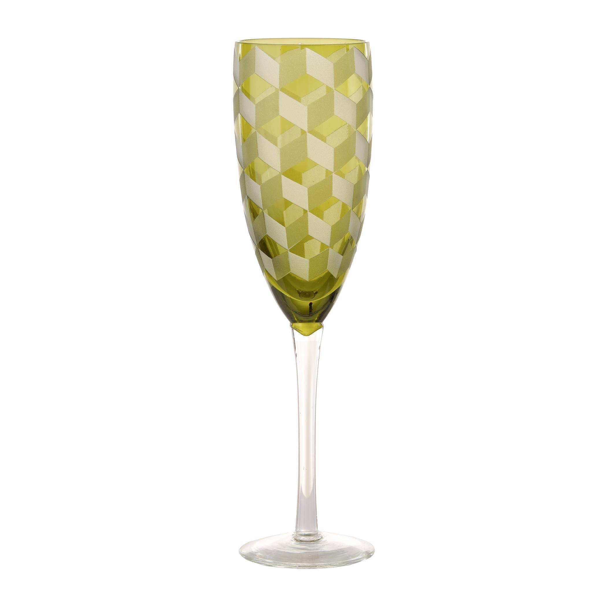 Multicoloured - Pols Potten - PolsPotten Blocks Multicolour Champagne Glasses - Set of 6 - 4