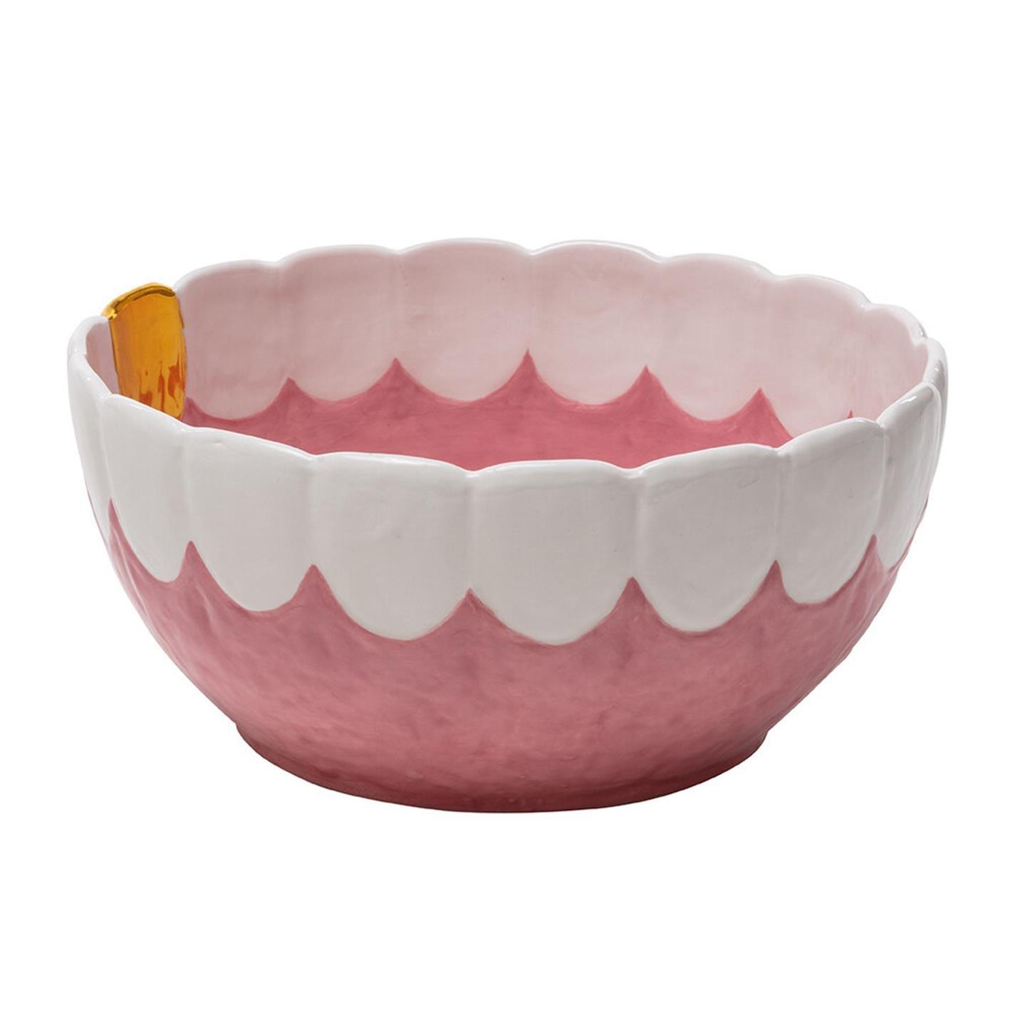 Pink/ White - Seletti wears Toiletpaper - BLOW Mouth Salad Bowl - 2