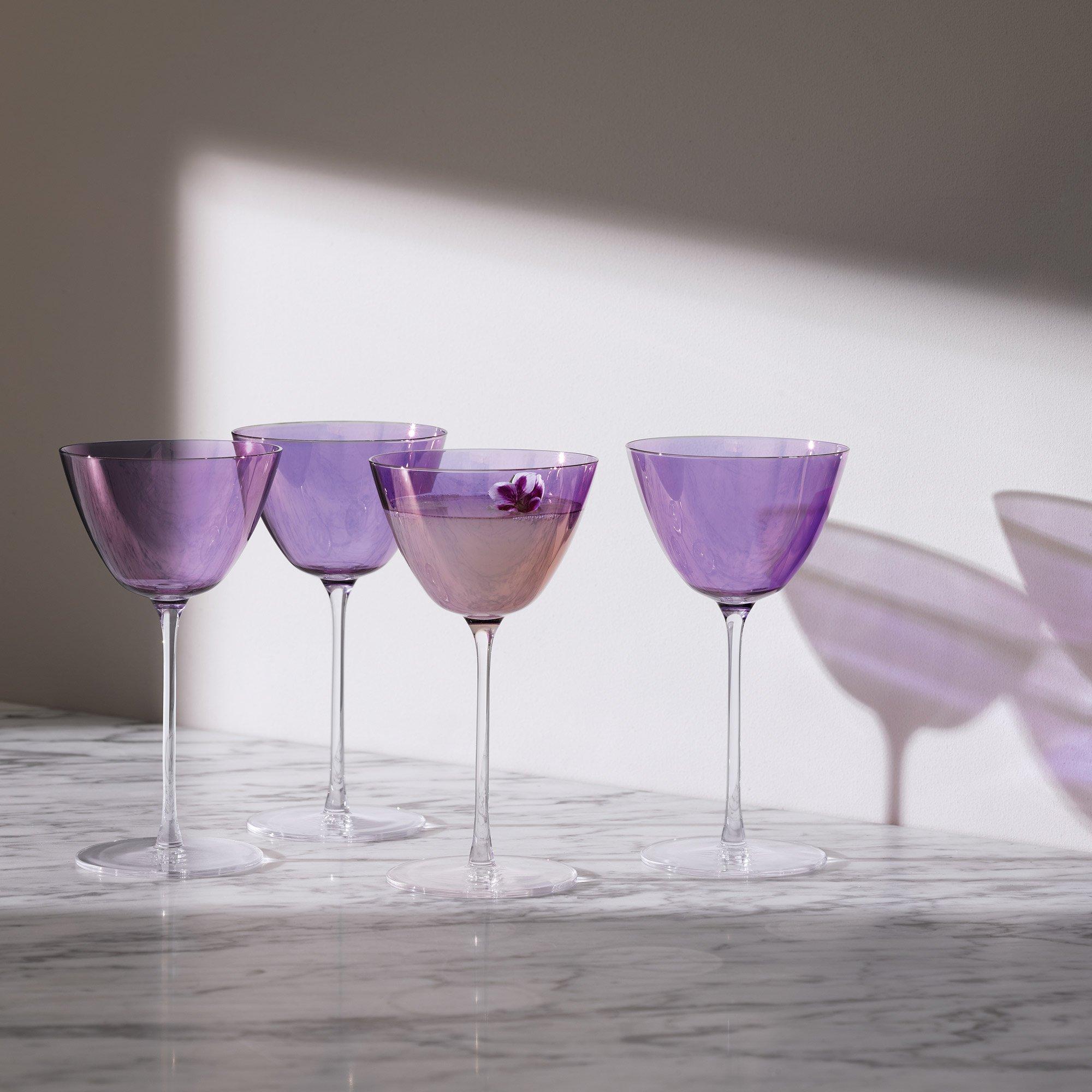 Purple - LSA - Aurora Martini Glass - Set of 4 - 2
