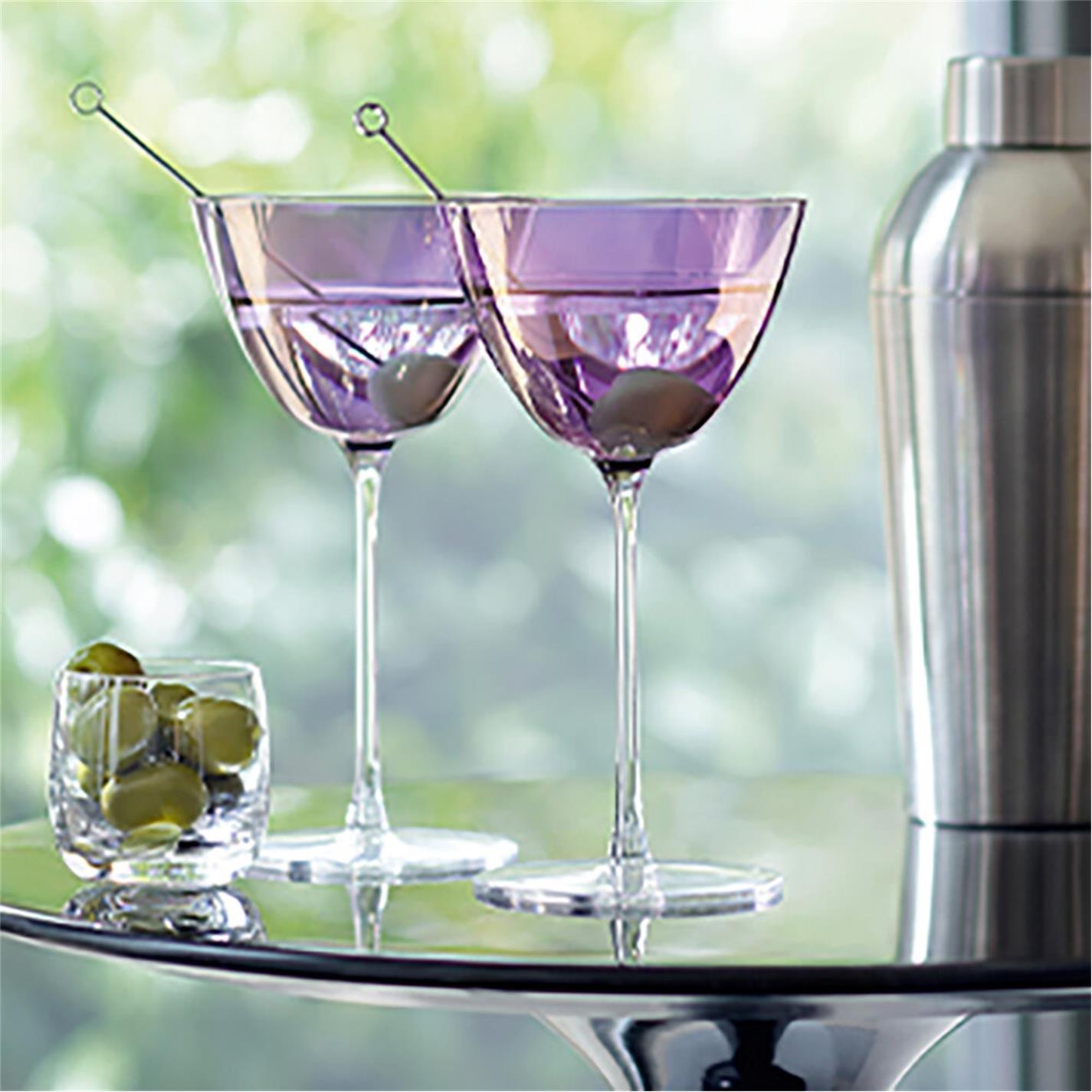 Purple - LSA - Aurora Martini Glass - Set of 4 - 4