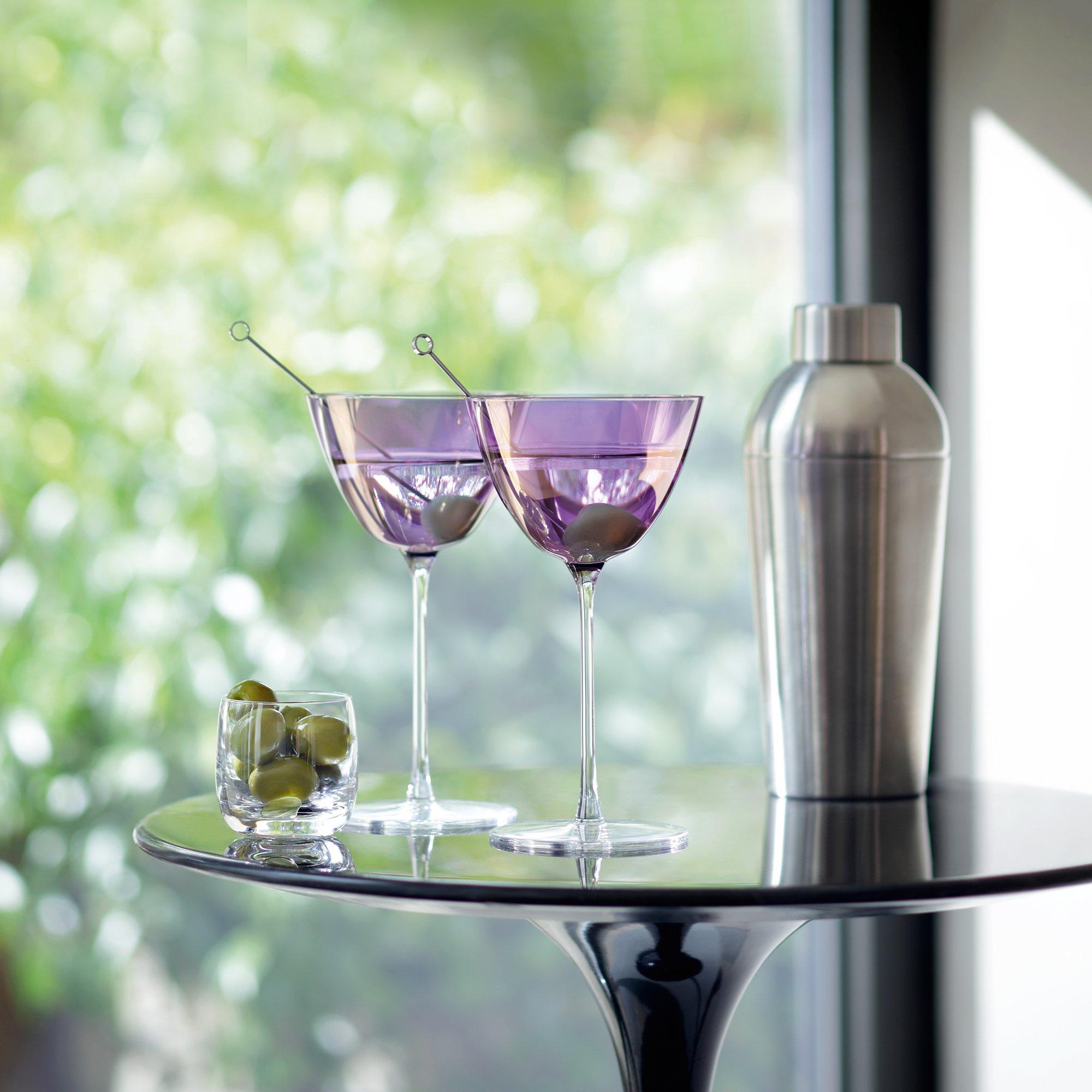 Purple - LSA - Aurora Martini Glass - Set of 4 - 5
