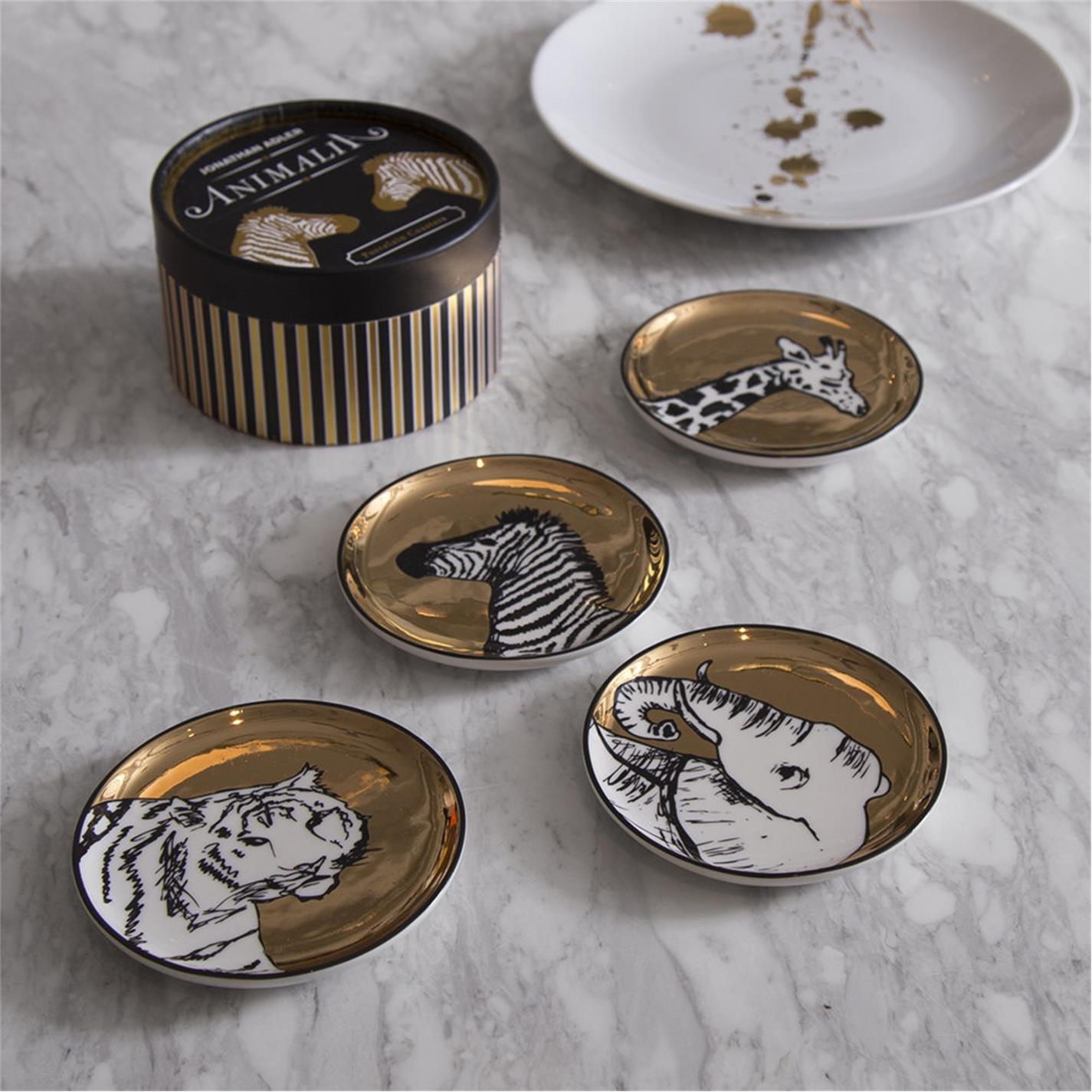 None - Jonathan Adler - JonathanAdler Animalia Coasters - Set of 4 - 3