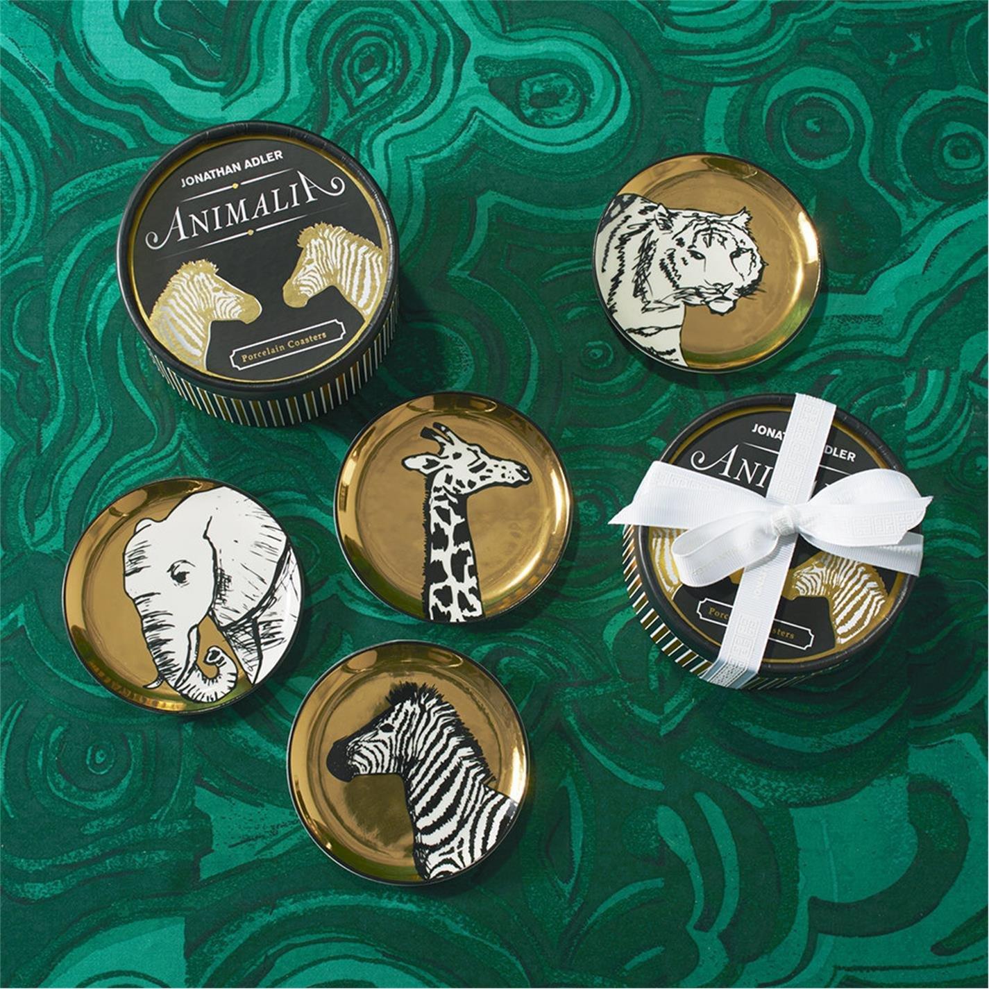 None - Jonathan Adler - JonathanAdler Animalia Coasters - Set of 4 - 4