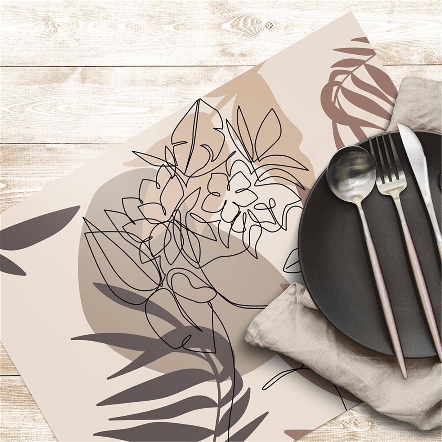 Beige - PODEVACHE - Abstract Women Placemat - 2