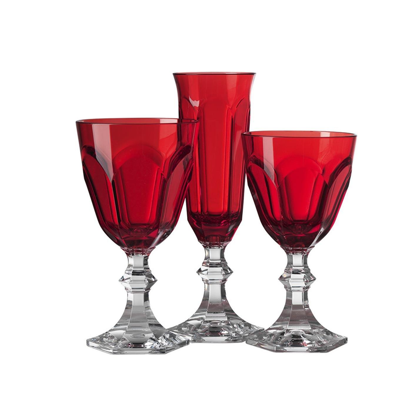 Red - Mario Luca Giusti - Small Dolce Vita Acrylic Wine Glass - 3