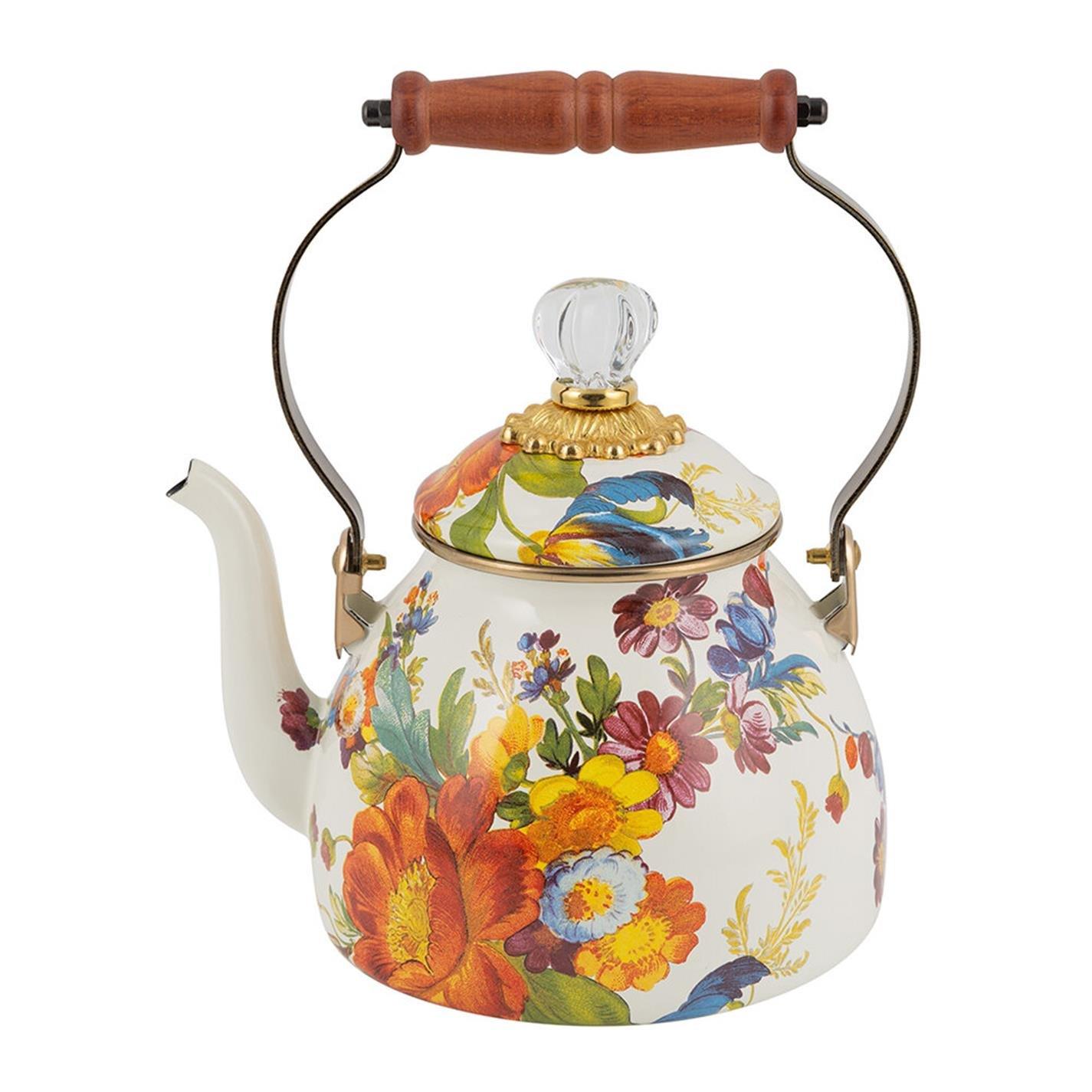 MacKenzie-Childs Flower Market Enamel Tea Kettle