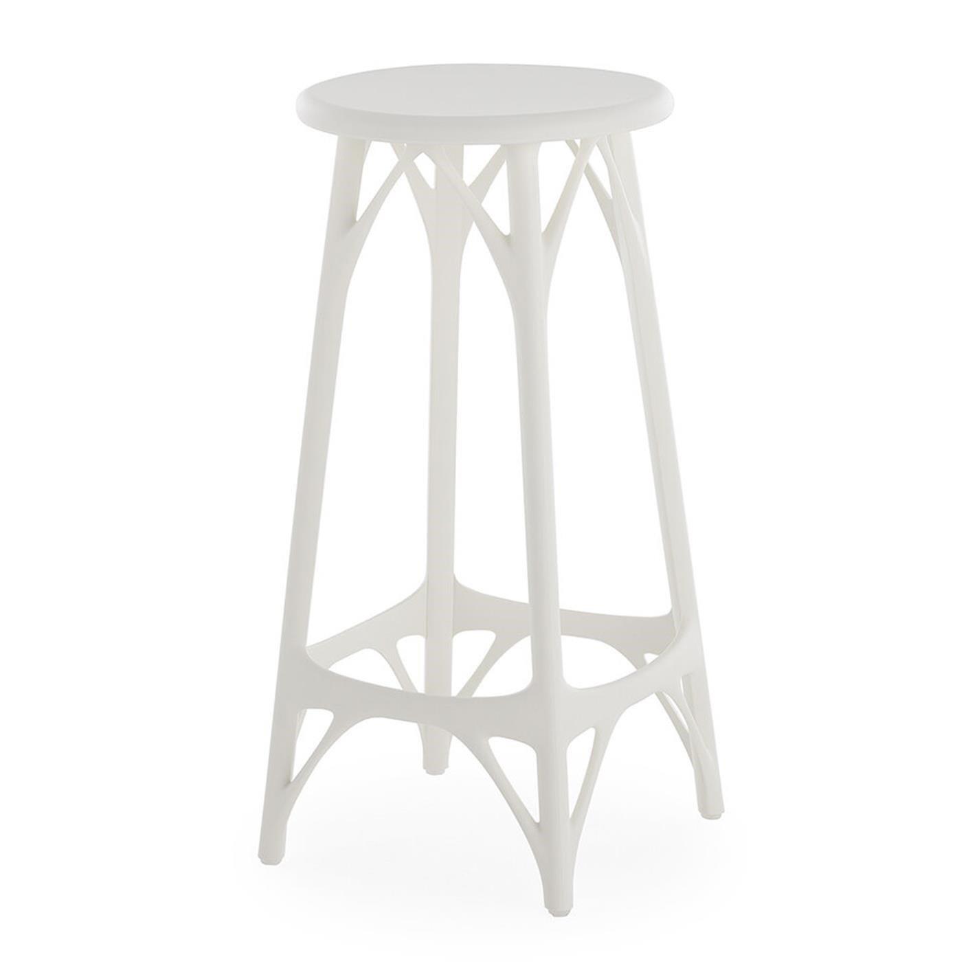 White - Kartell - A.I. Stool - Light 65cm - 3