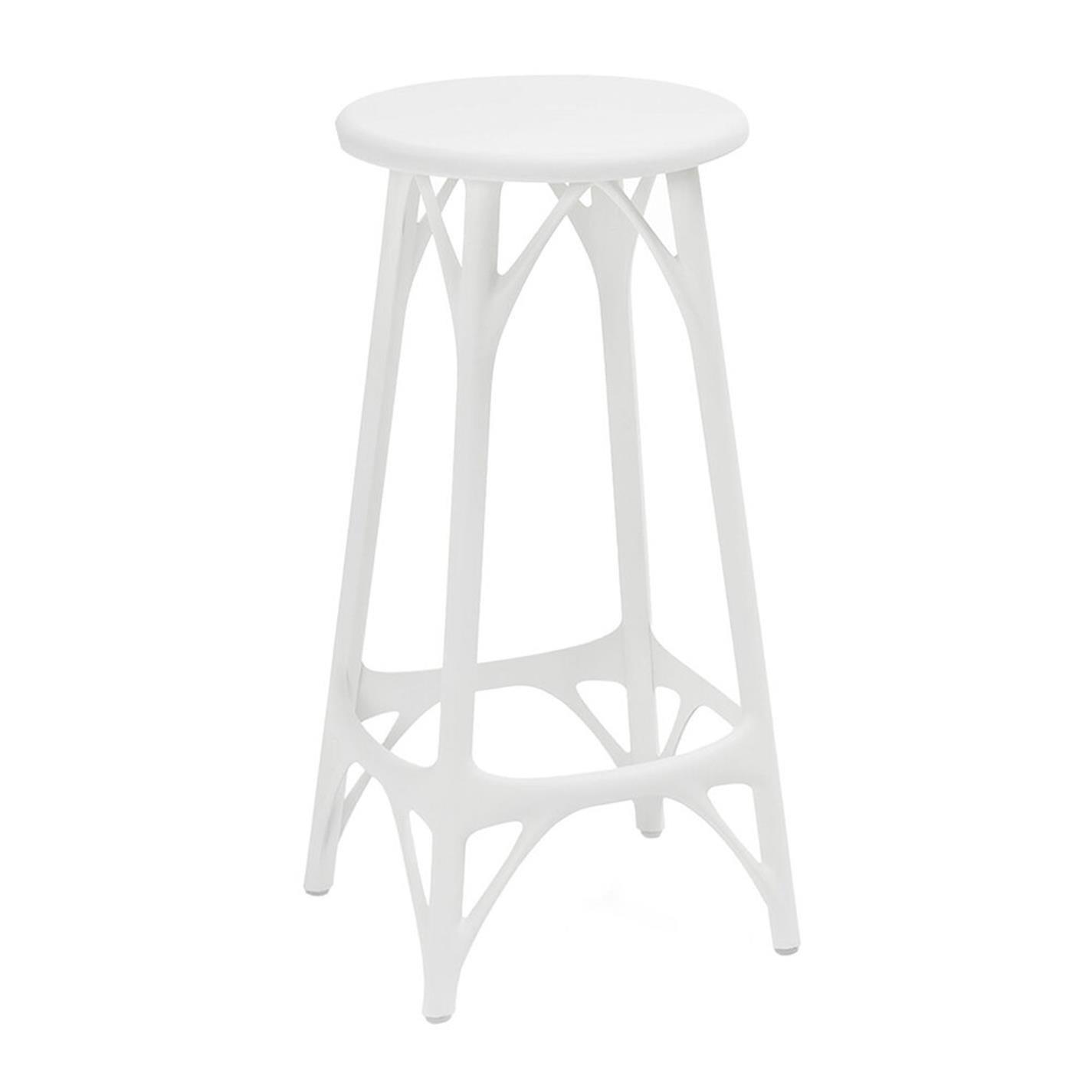 White - Kartell - A.I. Stool - Light 65cm - 4