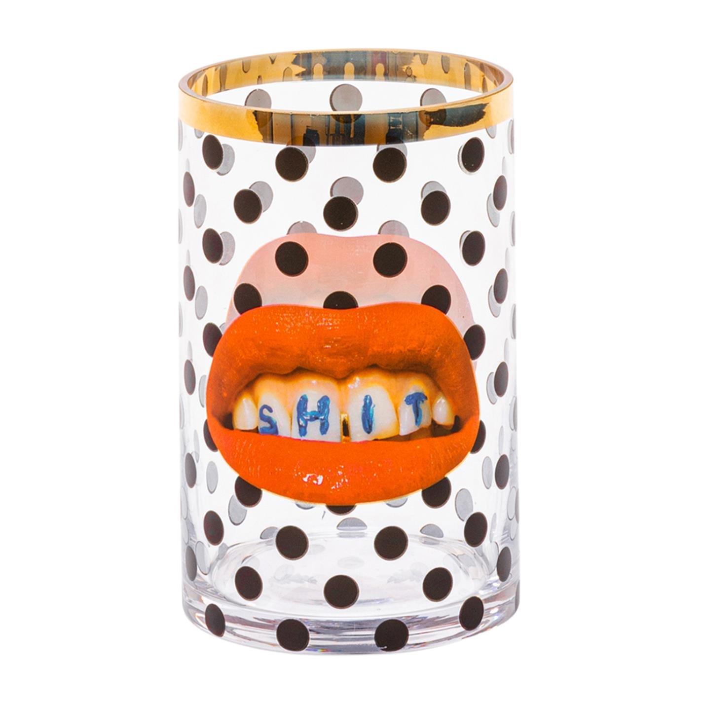 Seletti Wears Toiletpaper  Selettiwearstoiletpaper Toiletpaper Glass Vase - Sh*T - Small