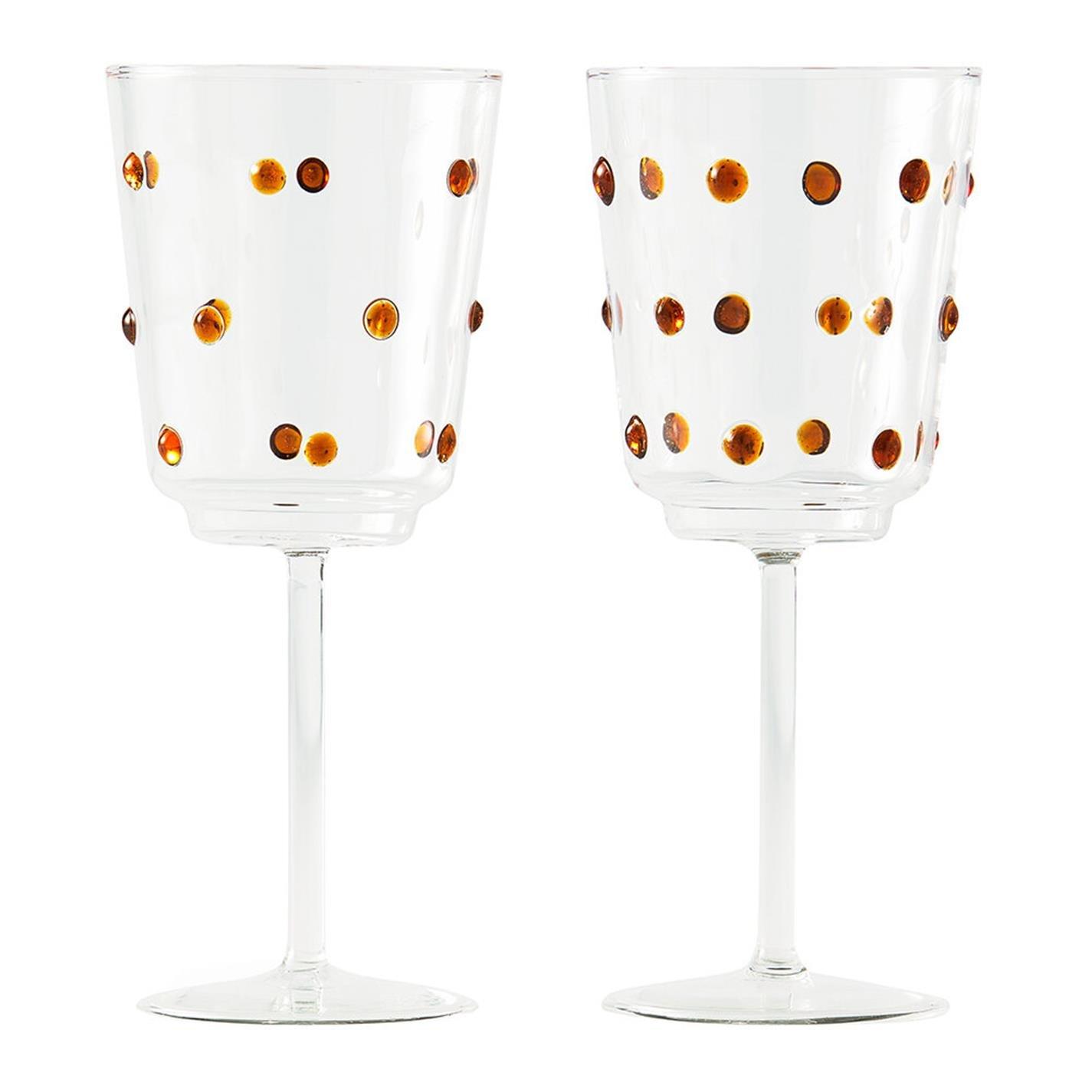 Yellow - Pols Potten - Nob Wine Glass - Set of 2 - 1