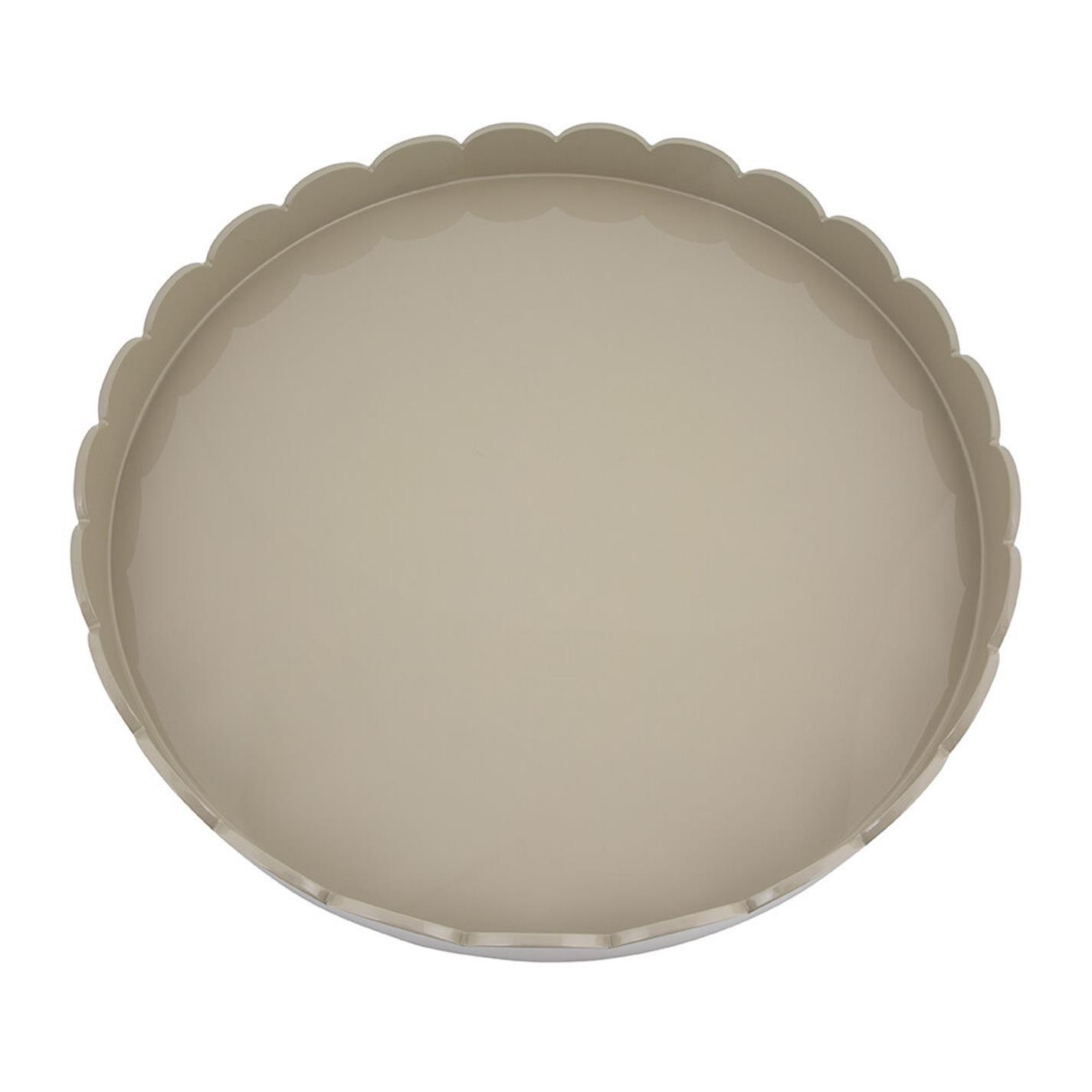 Cappuccino - Addison Ross - AddisonRoss Lacquered Scallop Round Tray - 16 - 2