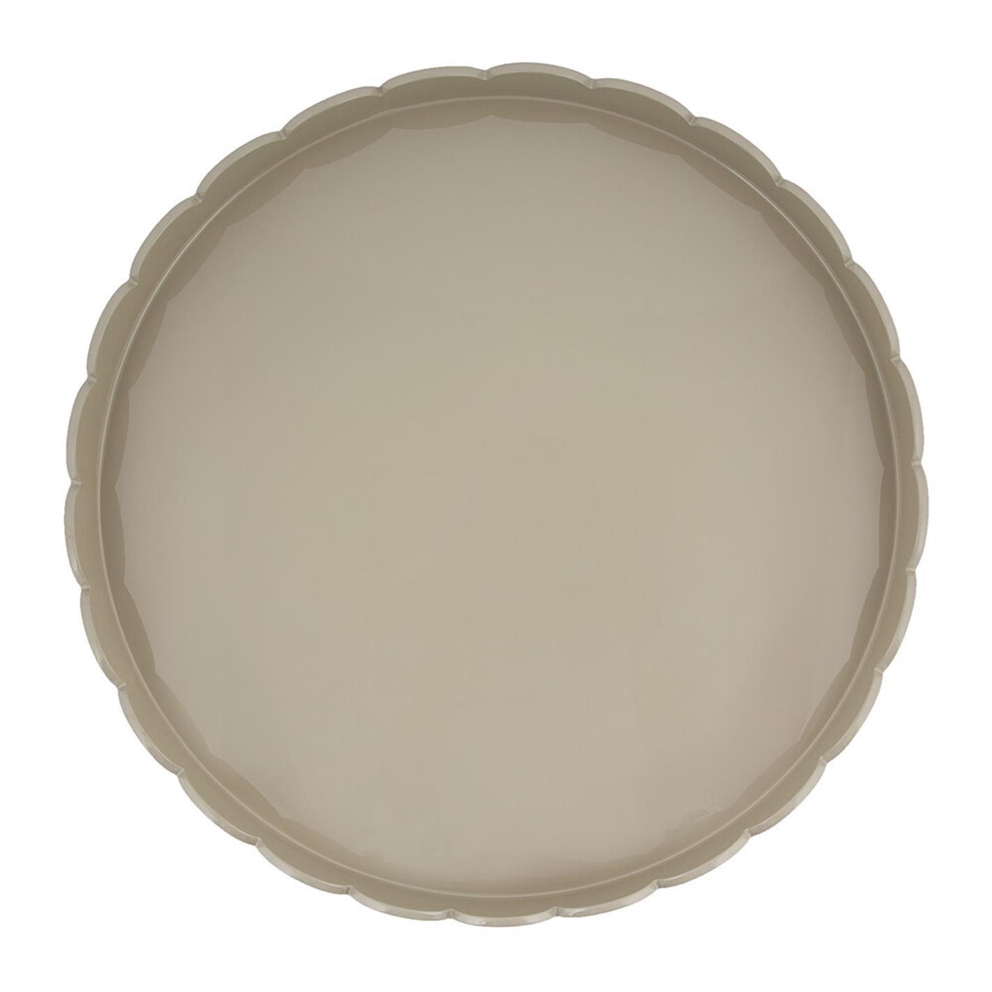Cappuccino - Addison Ross - AddisonRoss Lacquered Scallop Round Tray - 16 - 3