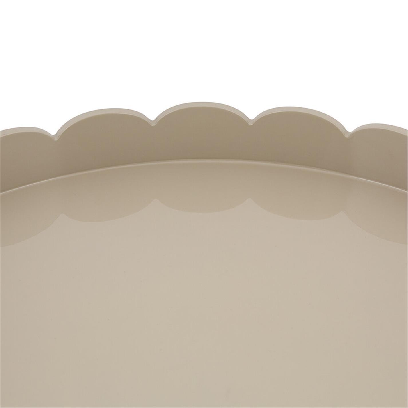 Cappuccino - Addison Ross - AddisonRoss Lacquered Scallop Round Tray - 16 - 6