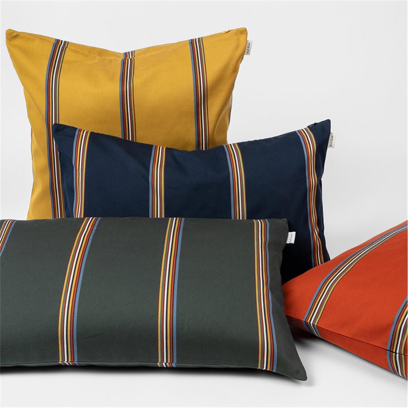 Navy - Paul Smith - Signature Striped Bolster Cushion - 30x50cm - 2