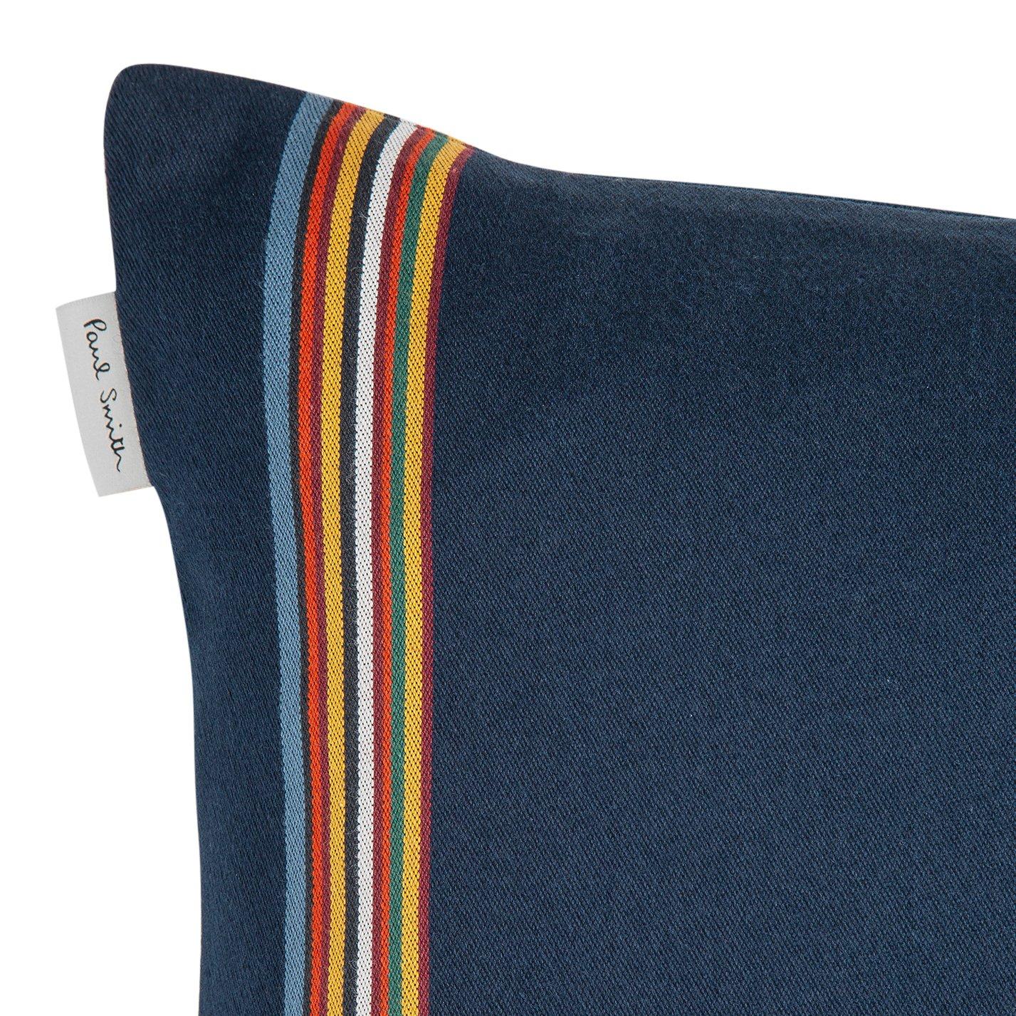 Navy - Paul Smith - Signature Striped Bolster Cushion - 30x50cm - 3