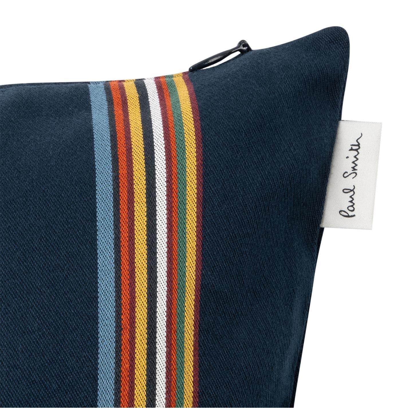 Navy - Paul Smith - Signature Striped Bolster Cushion - 30x50cm - 7