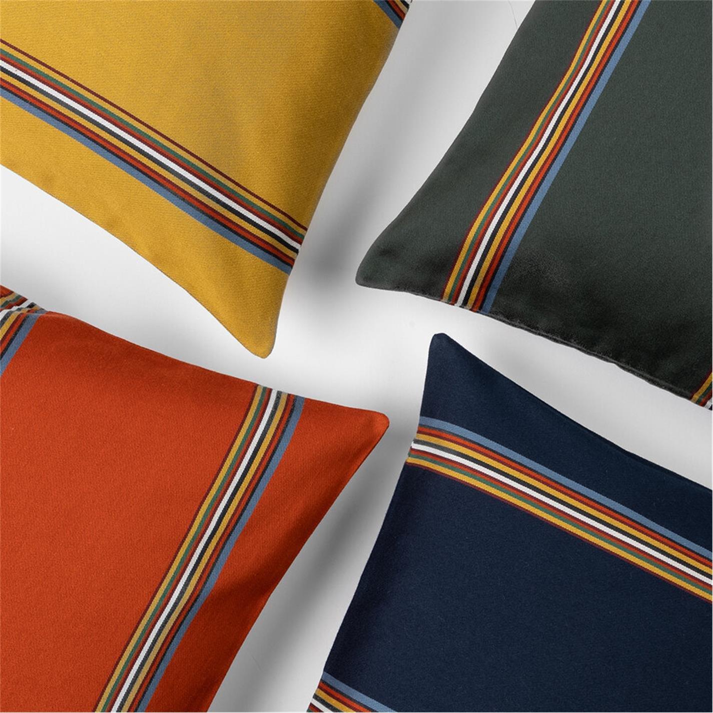 Navy - Paul Smith - Signature Striped Bolster Cushion - 30x50cm - 10