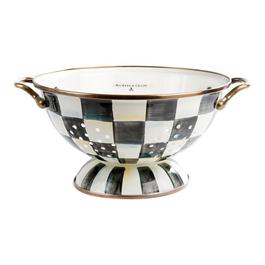 MacKenzie-Childs Courtly Check Enamel Colander