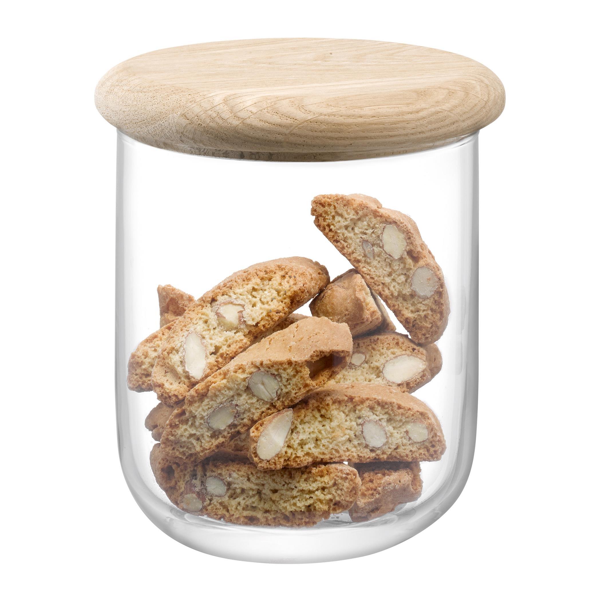 Clear - LSA - Dine Glass Container with Oak Lid - 2
