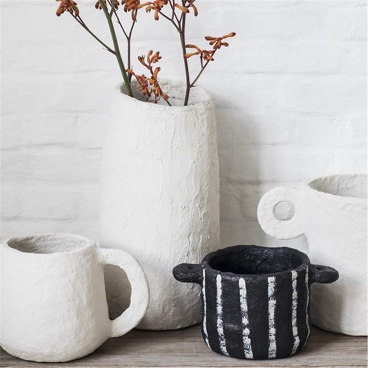 Beige/Cream - Serax - Marie Michielssen Papier-Mache Pot - Natural - 2