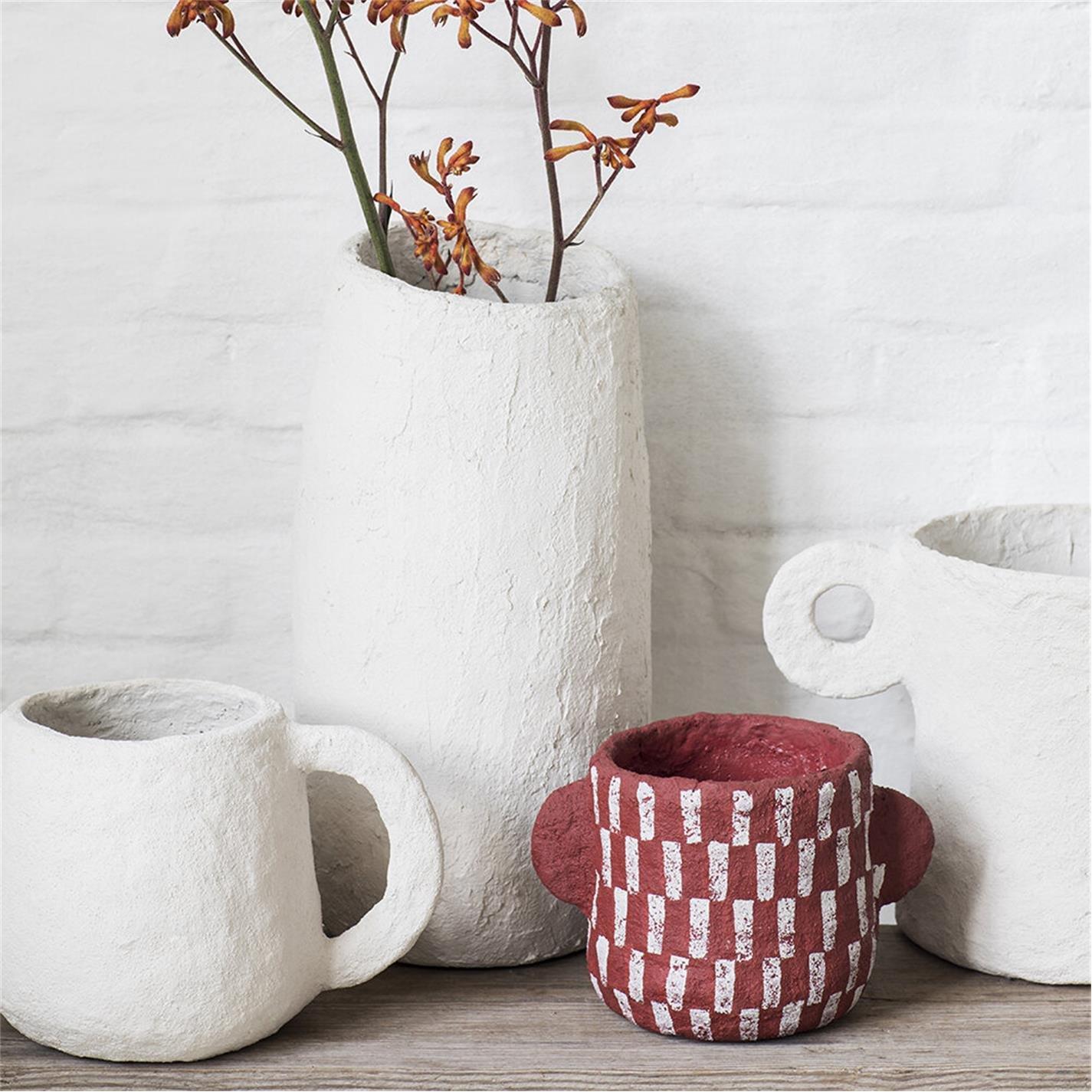 Beige/Cream - Serax - Marie Michielssen Papier-Mache Pot - Natural - 3