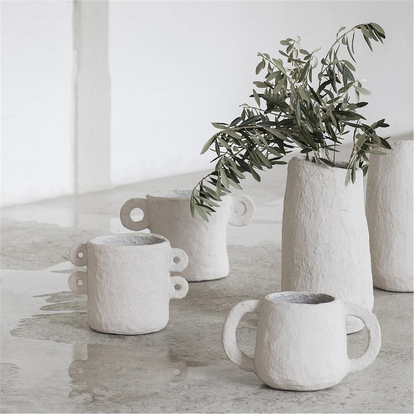 Beige/Cream - Serax - Marie Michielssen Papier-Mache Pot - Natural - 7