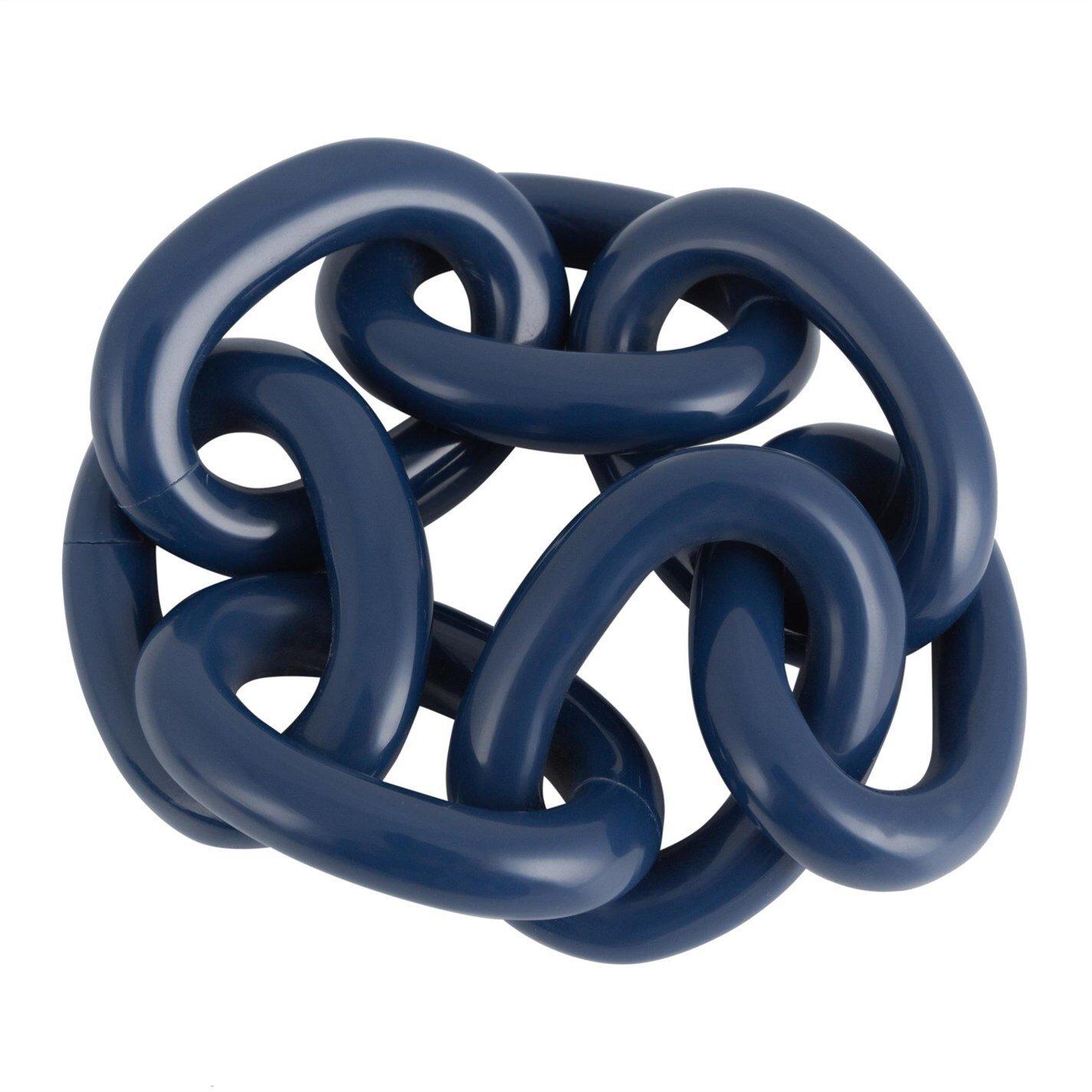 Navy - Ultra - Chain Napkin Ring - Set of 4 - 3