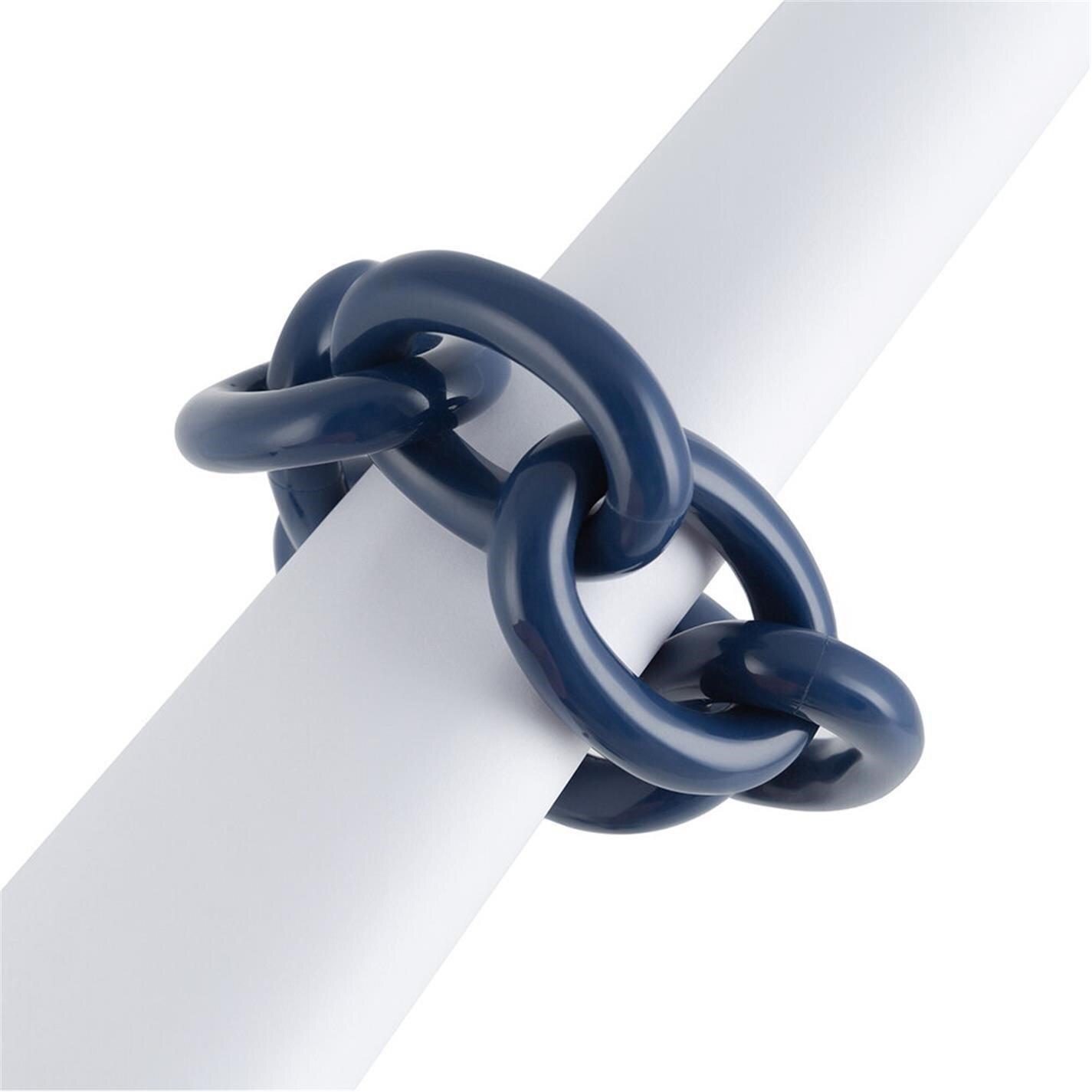 Navy - Ultra - Chain Napkin Ring - Set of 4 - 4