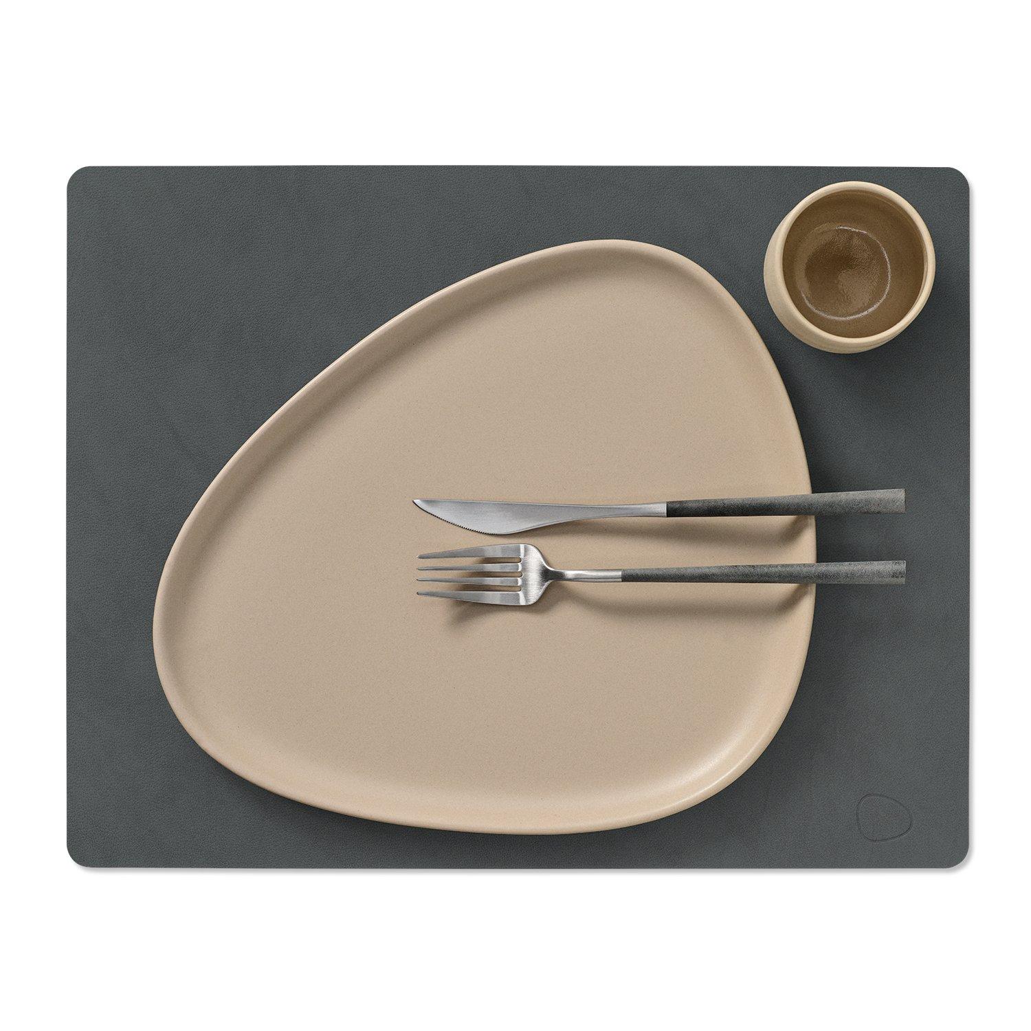 Anthracite - LIND DNA - LINDDNA Nupo Square Table Mat - Set of 4 - 3