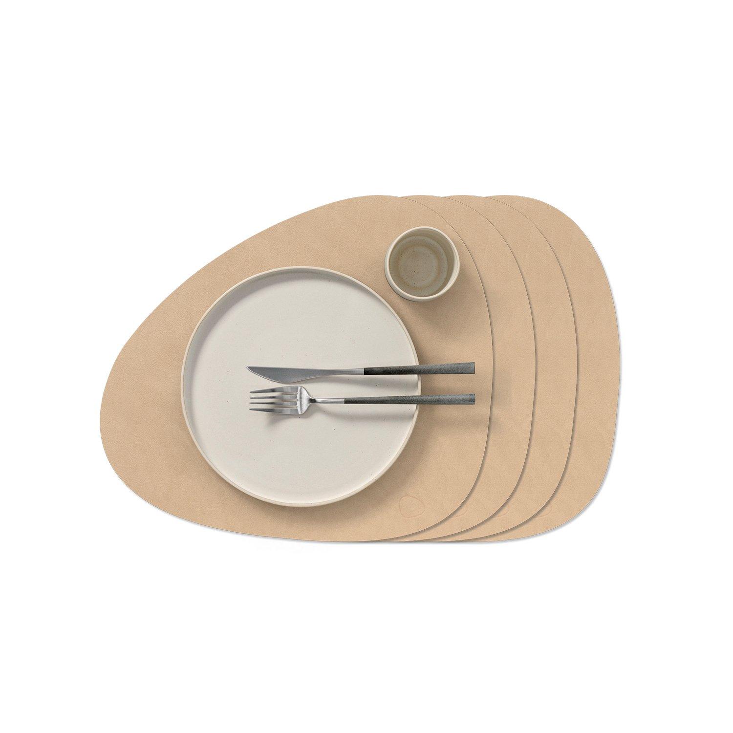 Sand - LIND DNA - LINDDNA Nupo Curve Table Mat - Set of 4 - 1