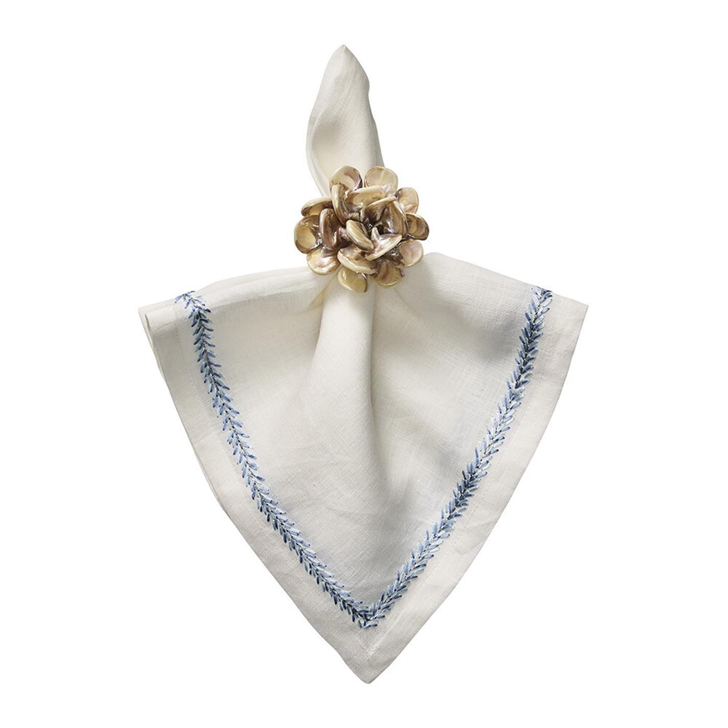 White - Kim Seybert - KimSeybert Jardin Napkin - 6