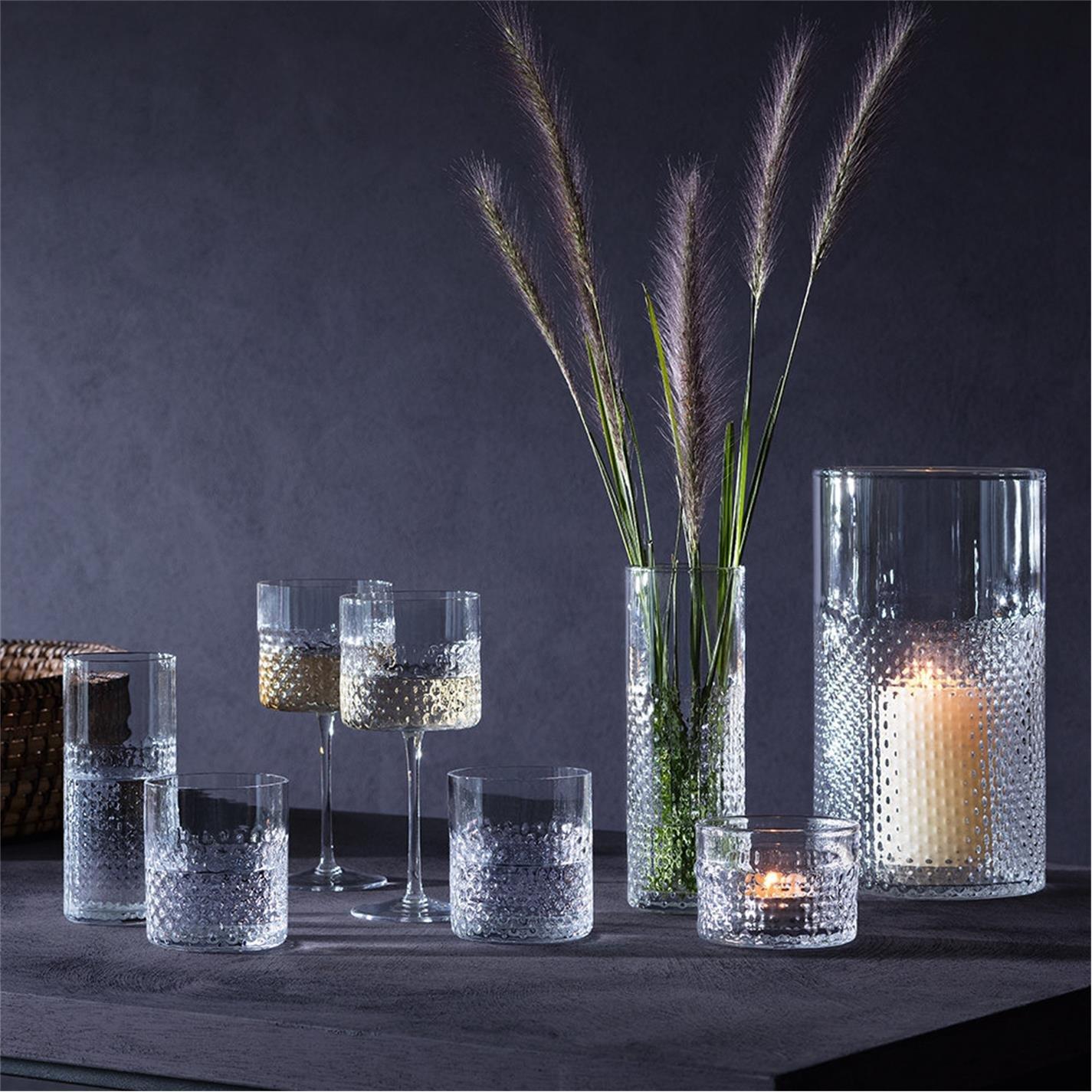 Clear - LSA - Wicker Wine Glass - Set of 2 - 7