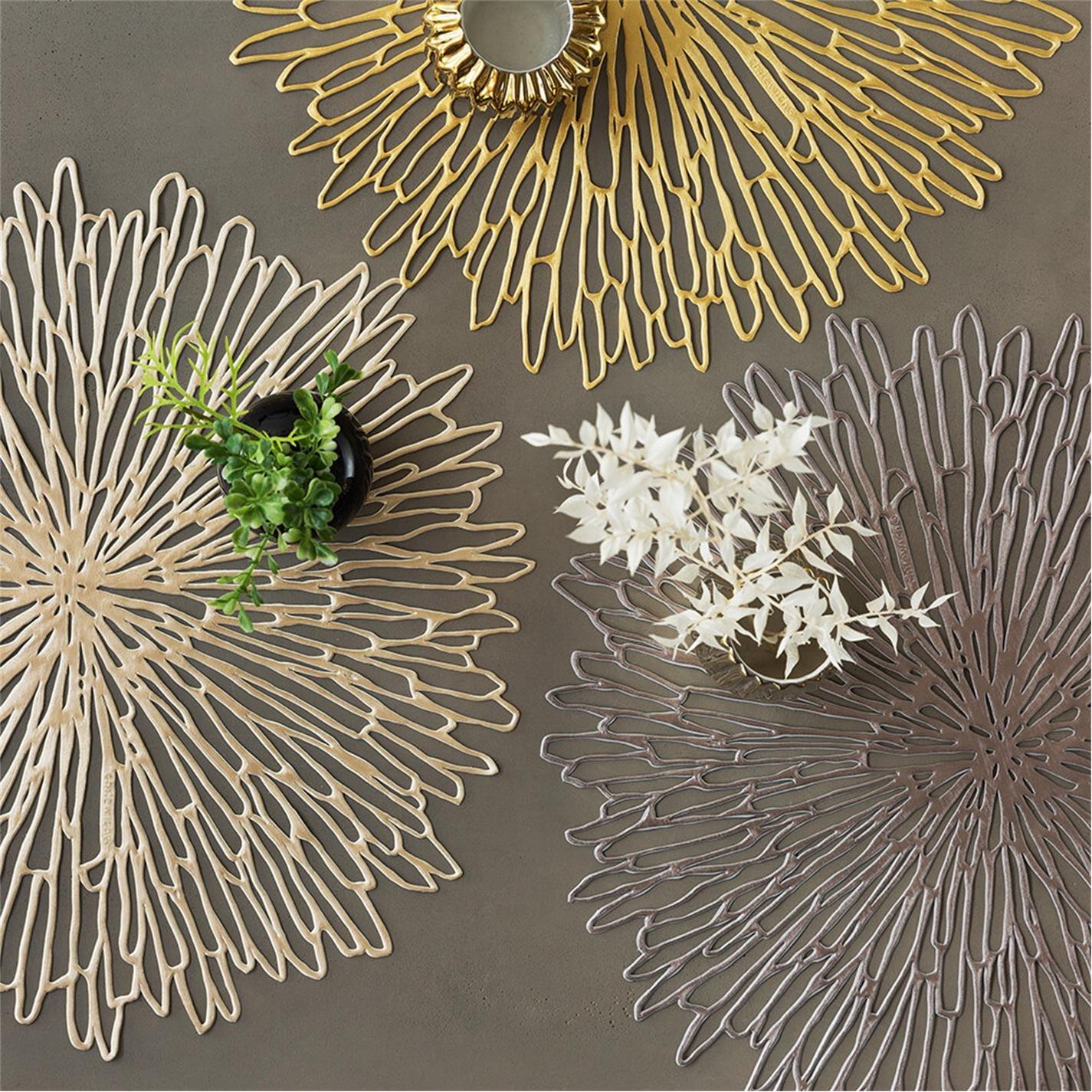 Gunmetal - Chilewich - Bloom Pressed Vinyl Placemat - 2