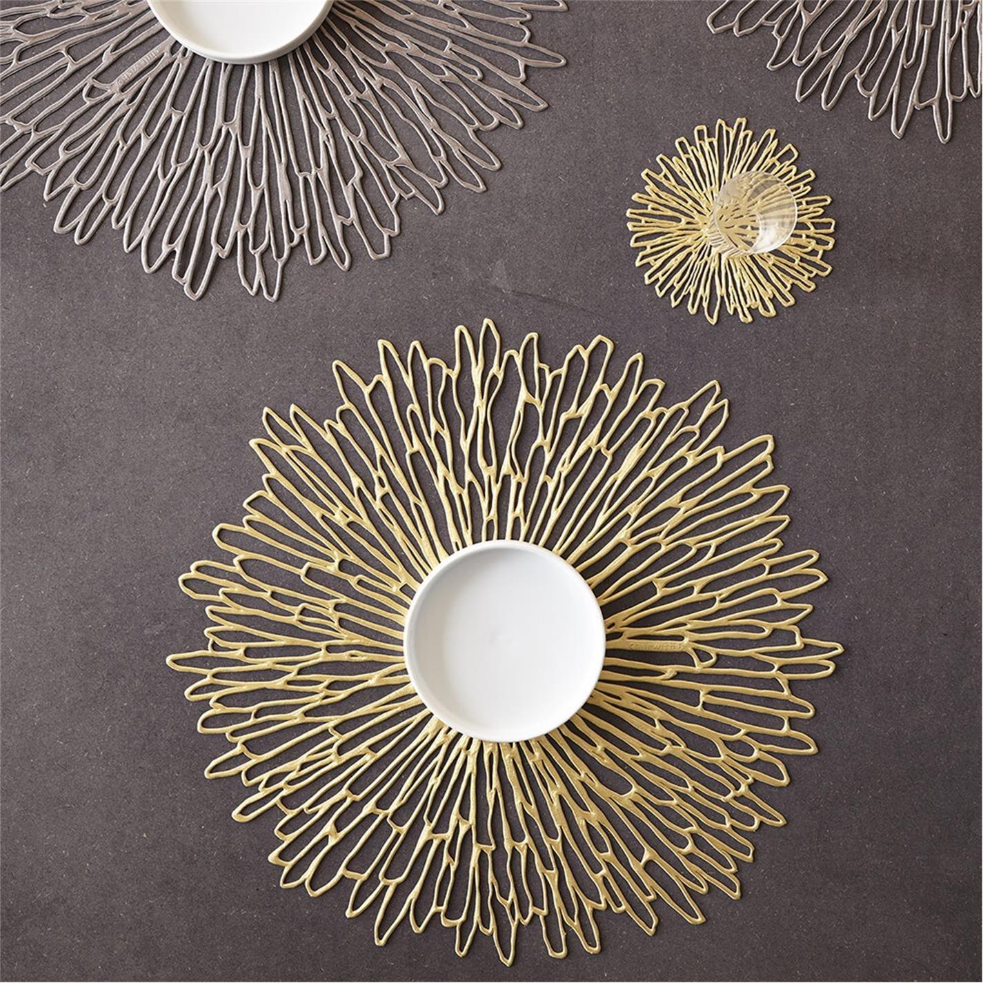 Gunmetal - Chilewich - Bloom Pressed Vinyl Placemat - 5