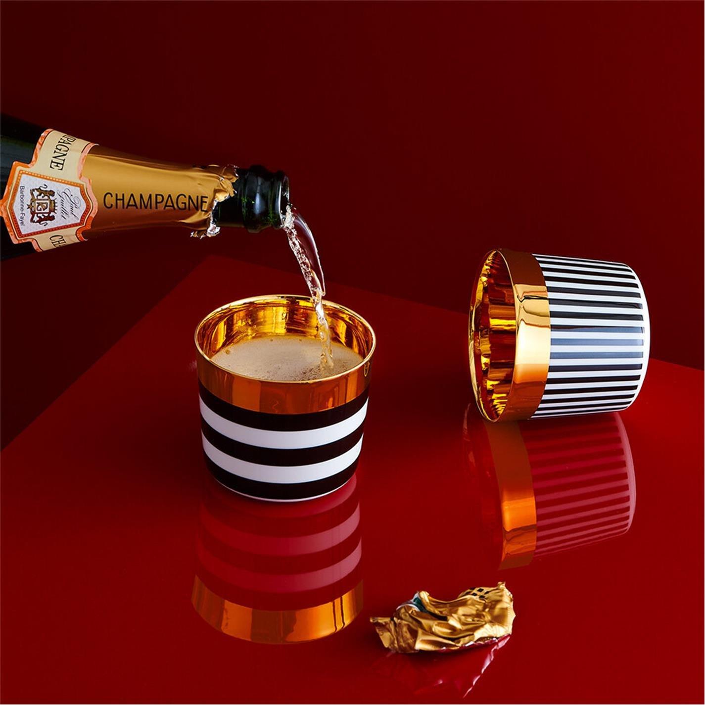 Vert Stripe - Sieger by Furstenberg - SiegerbyFurstenberg Sip of Gold Champagne Goblet - Ca d'Oro - 6