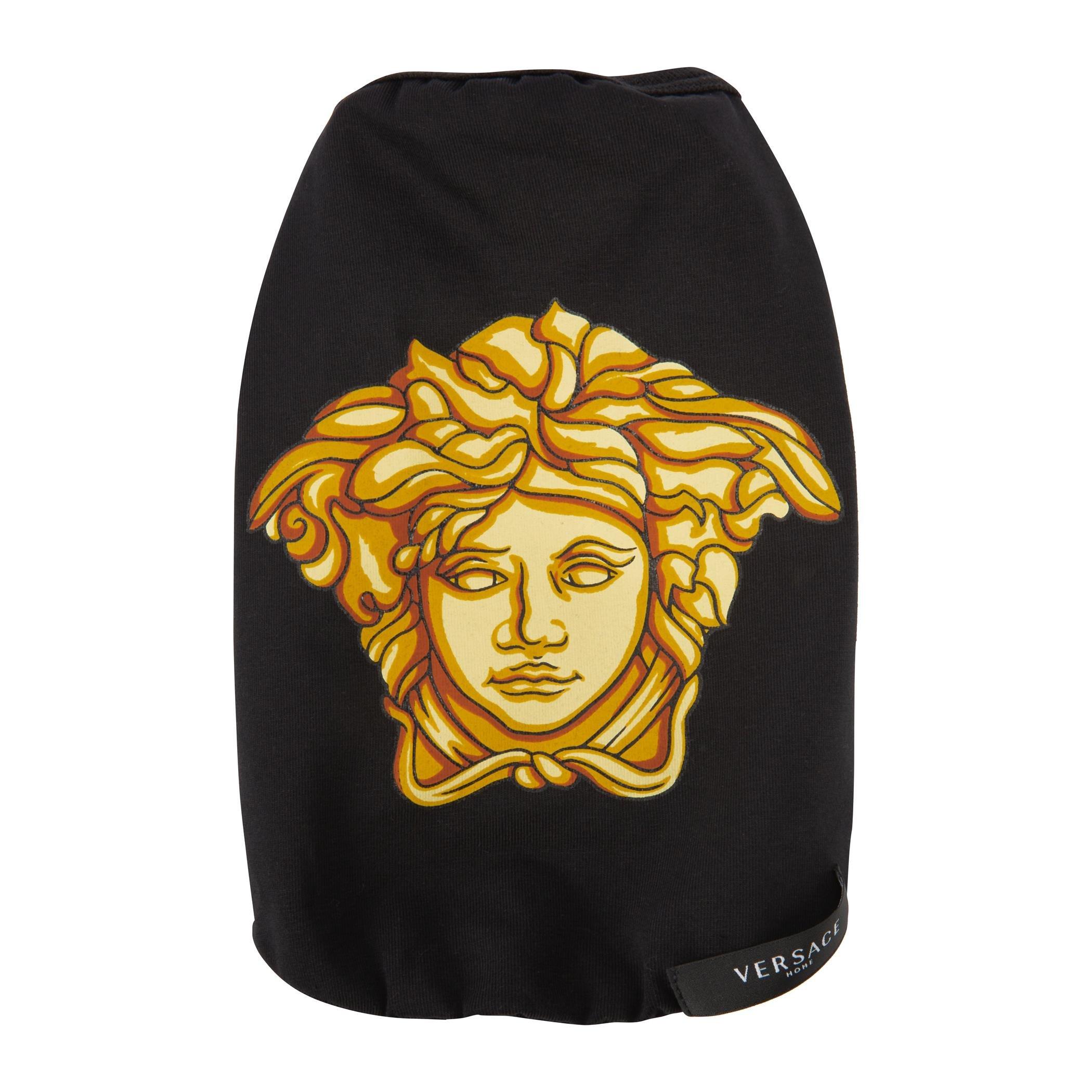 Black/Gold - Versace Home - VersaceHome Medusa Dog T-Shirt - Black/Gold - 2