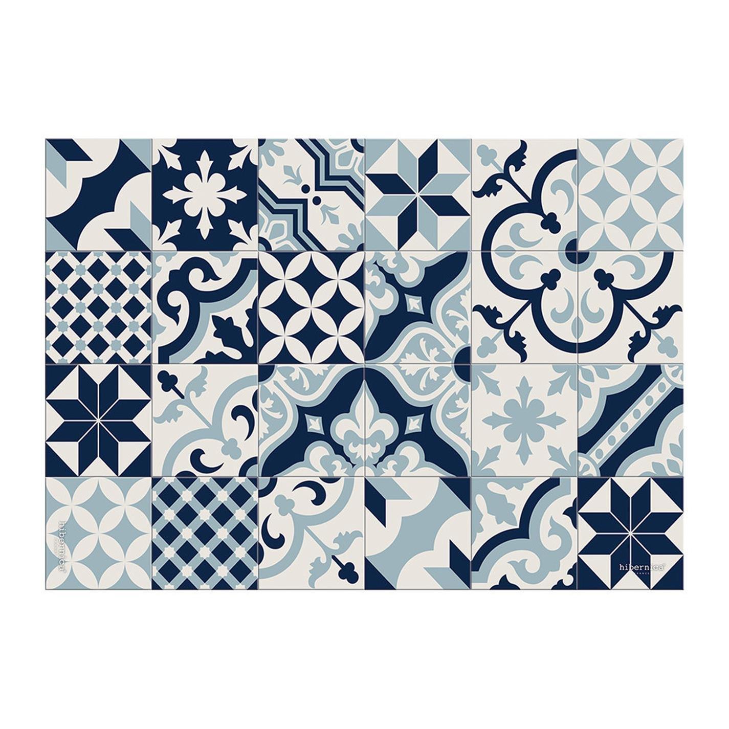 Blue - PODEVACHE - Large Tiles Vinyl Placemat - 1