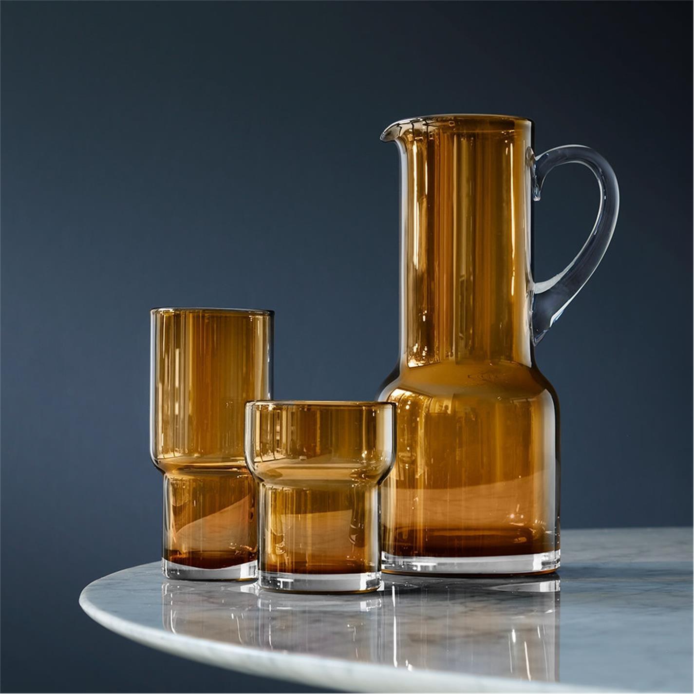 Amber - LSA - Utility Blown Glass Tumbler - Set of 2 - 2