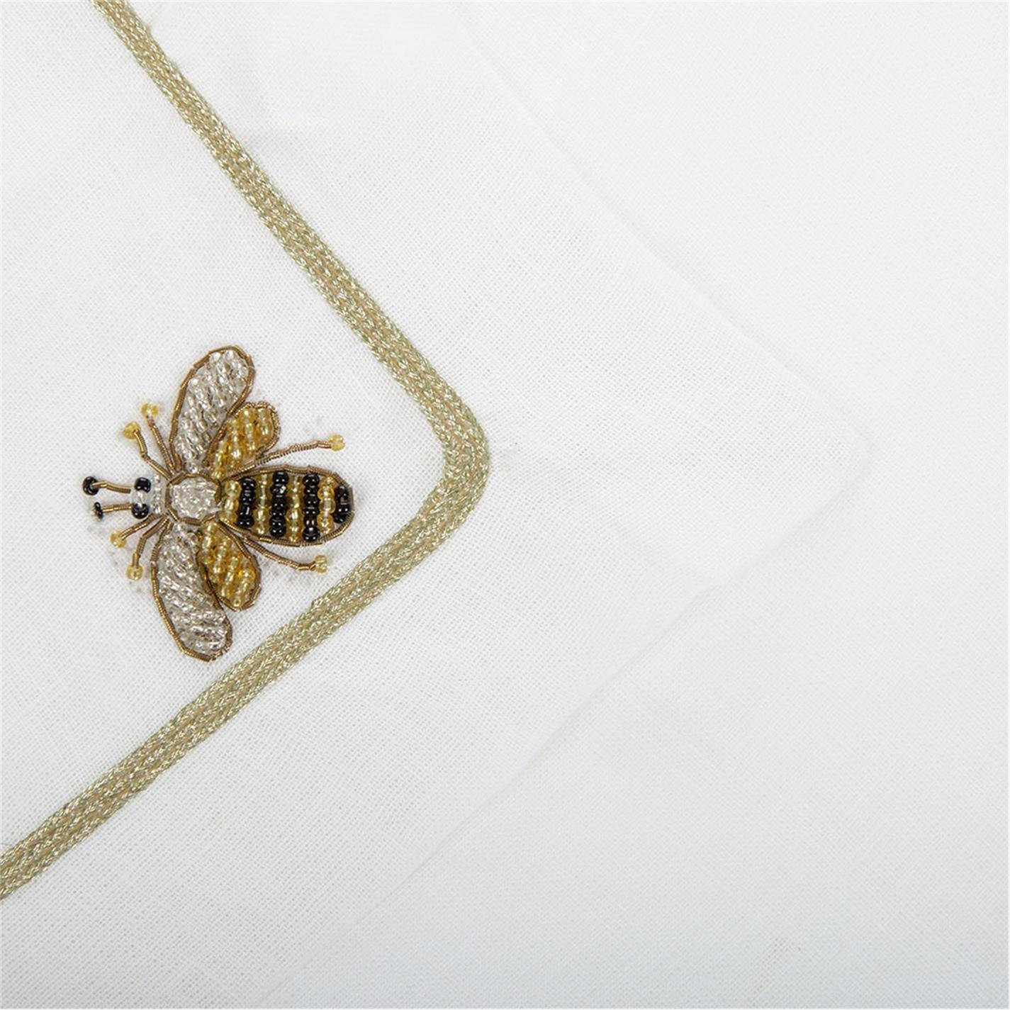 White - Joanna Buchanan - Bee Napkin - Set of 2 - 4