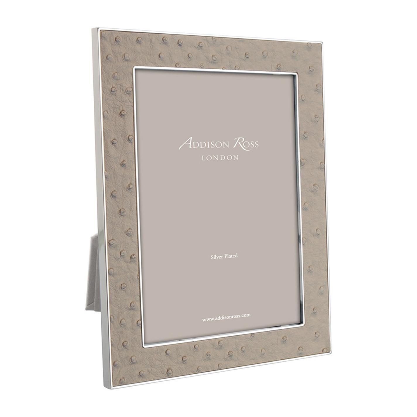 Addison Ross  Shadow Faux Ostrich Photo Frame - Beige - 4x6in
