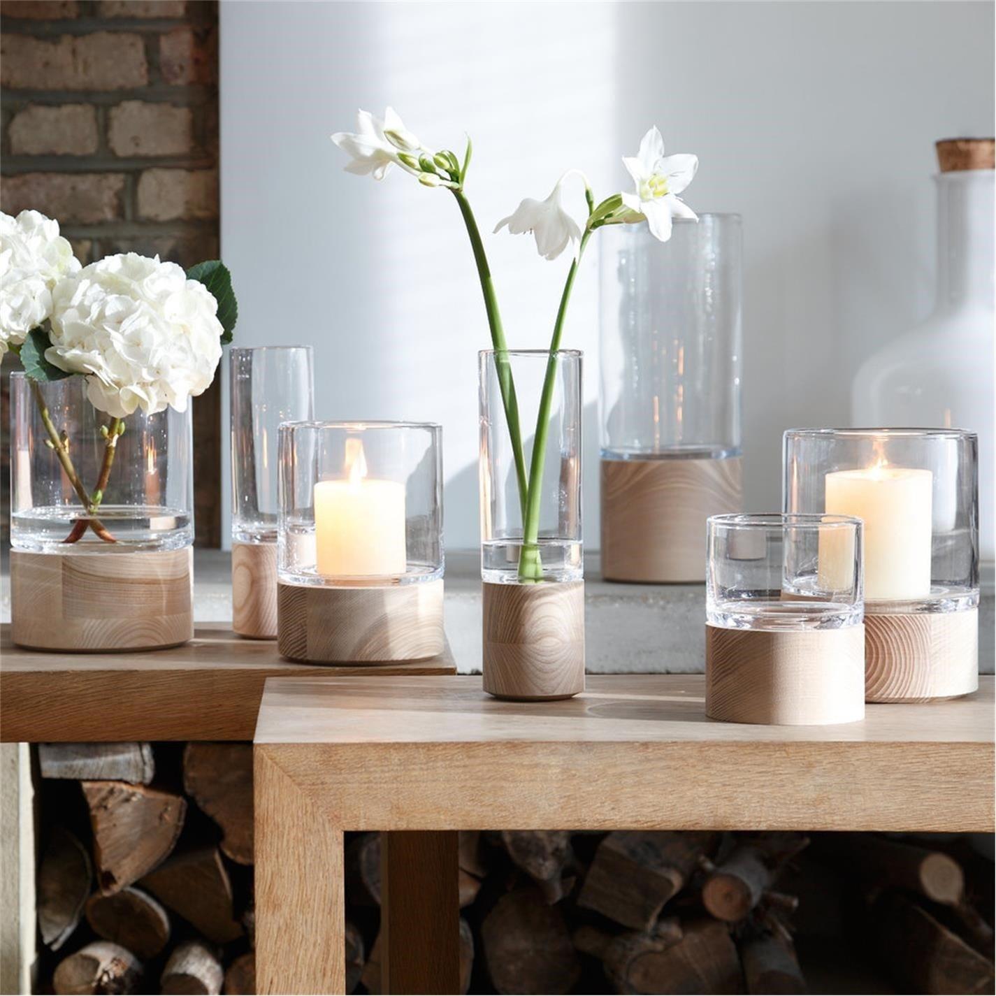 Clear - LSA - Lotta Vase/Hurricane and Ash Base - Clear - 2